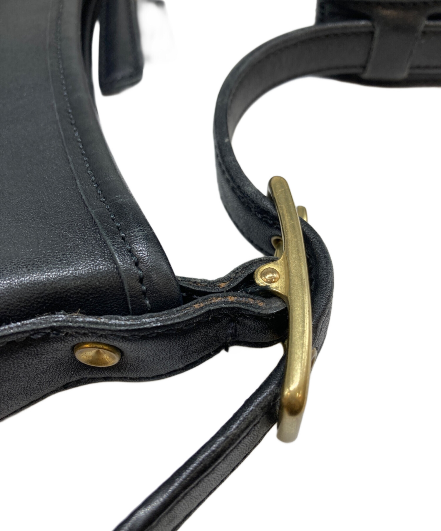 COACH（オールド） ブラック レザー ショルダーバッグ【未使用品】 オールドコーチ ☆ USA製 レザー ターンロック ミニ ショルダーバッグ