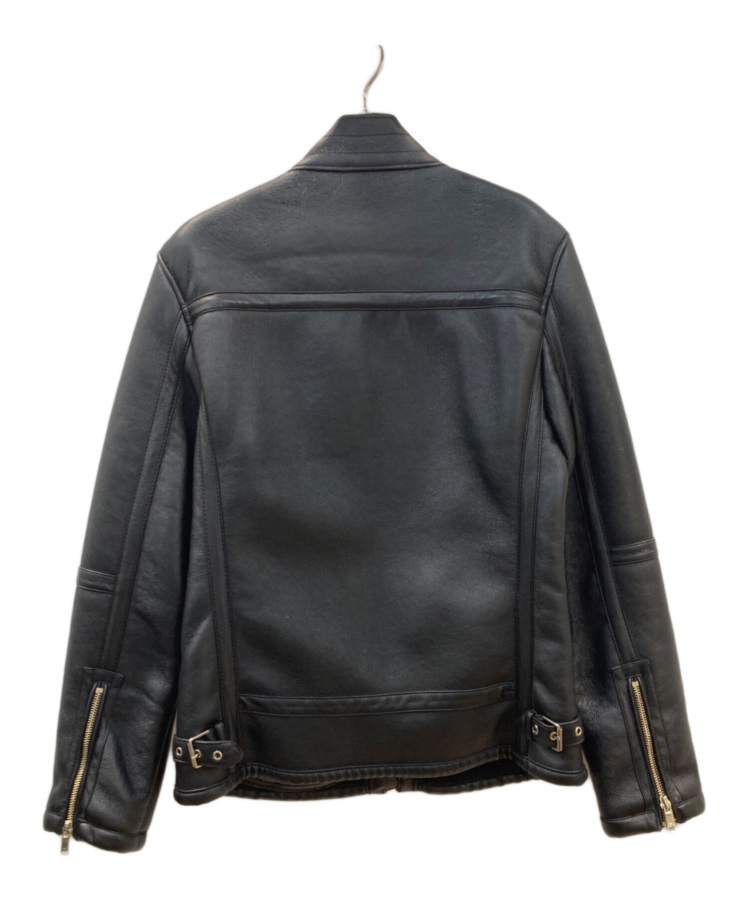 中古・古着通販】ZARA (ザラ) エコレザーフライトジャケット ブラック