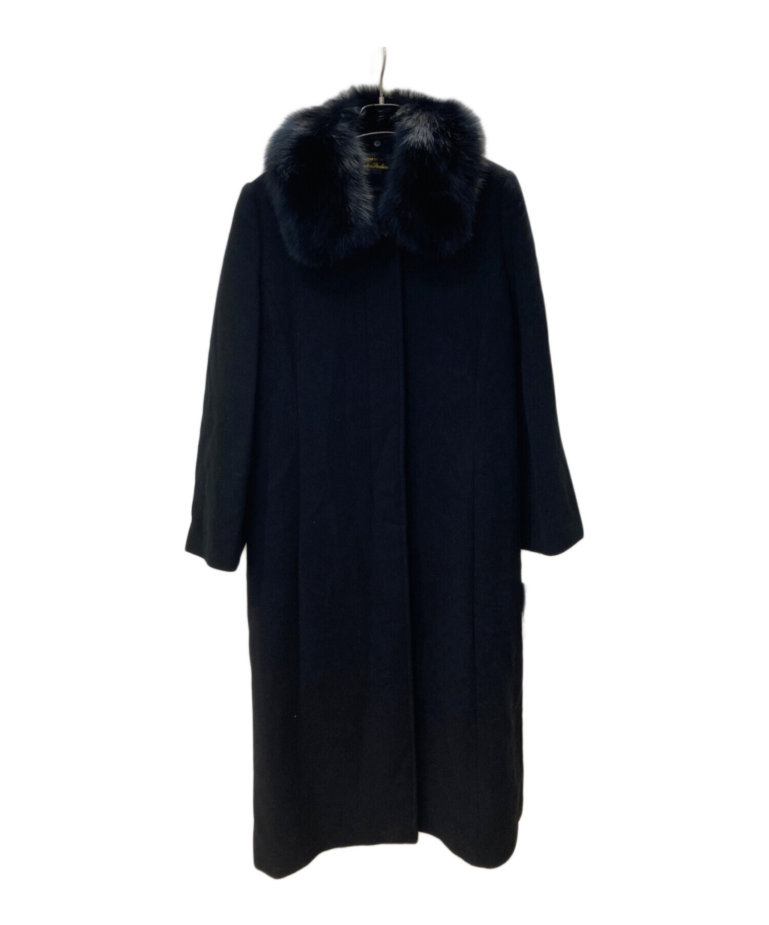 中古・古着通販】- (---) カシミヤ混ロングコート ブラック サイズ:L