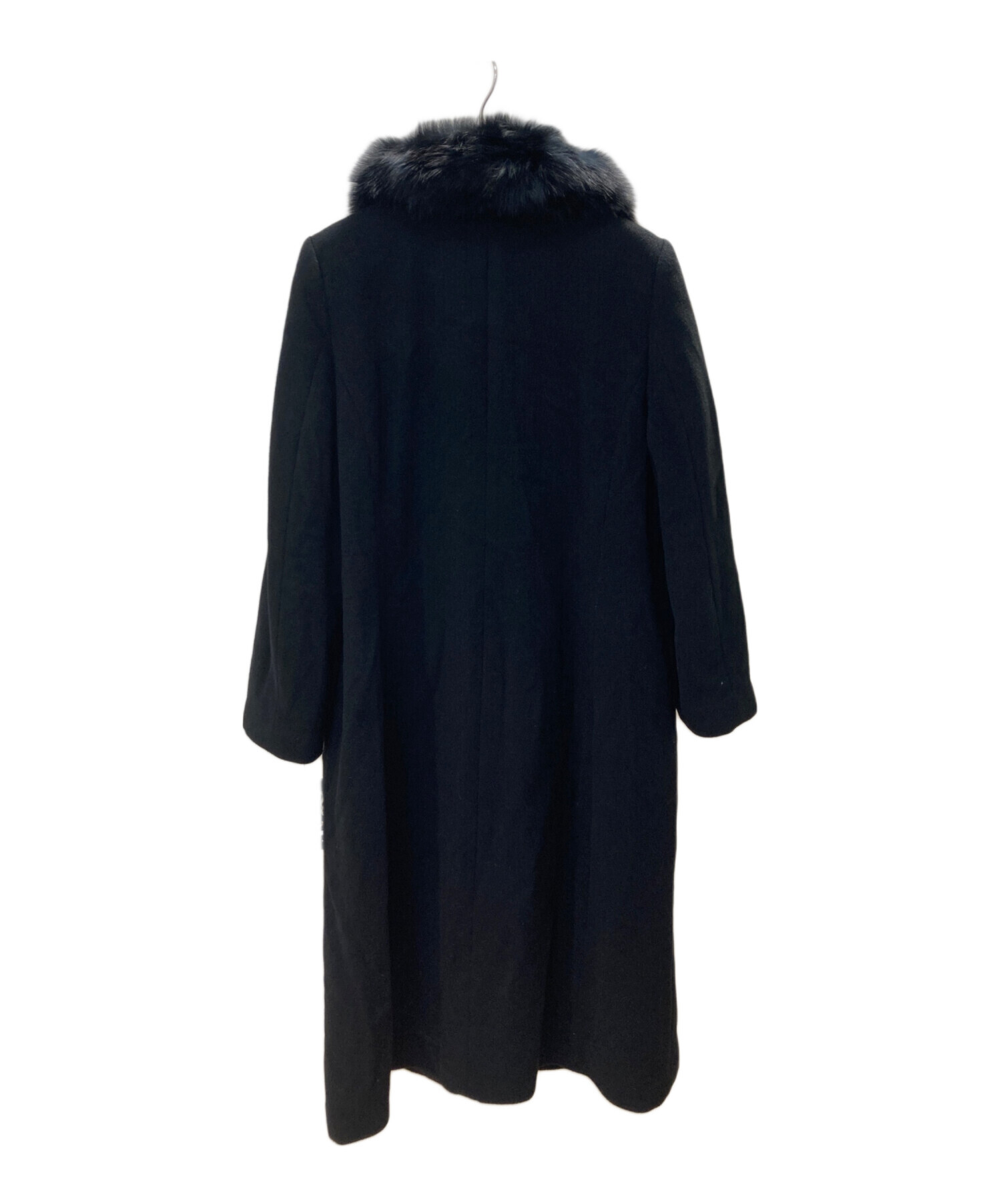 中古・古着通販】- (---) カシミヤ混ロングコート ブラック サイズ:L 
