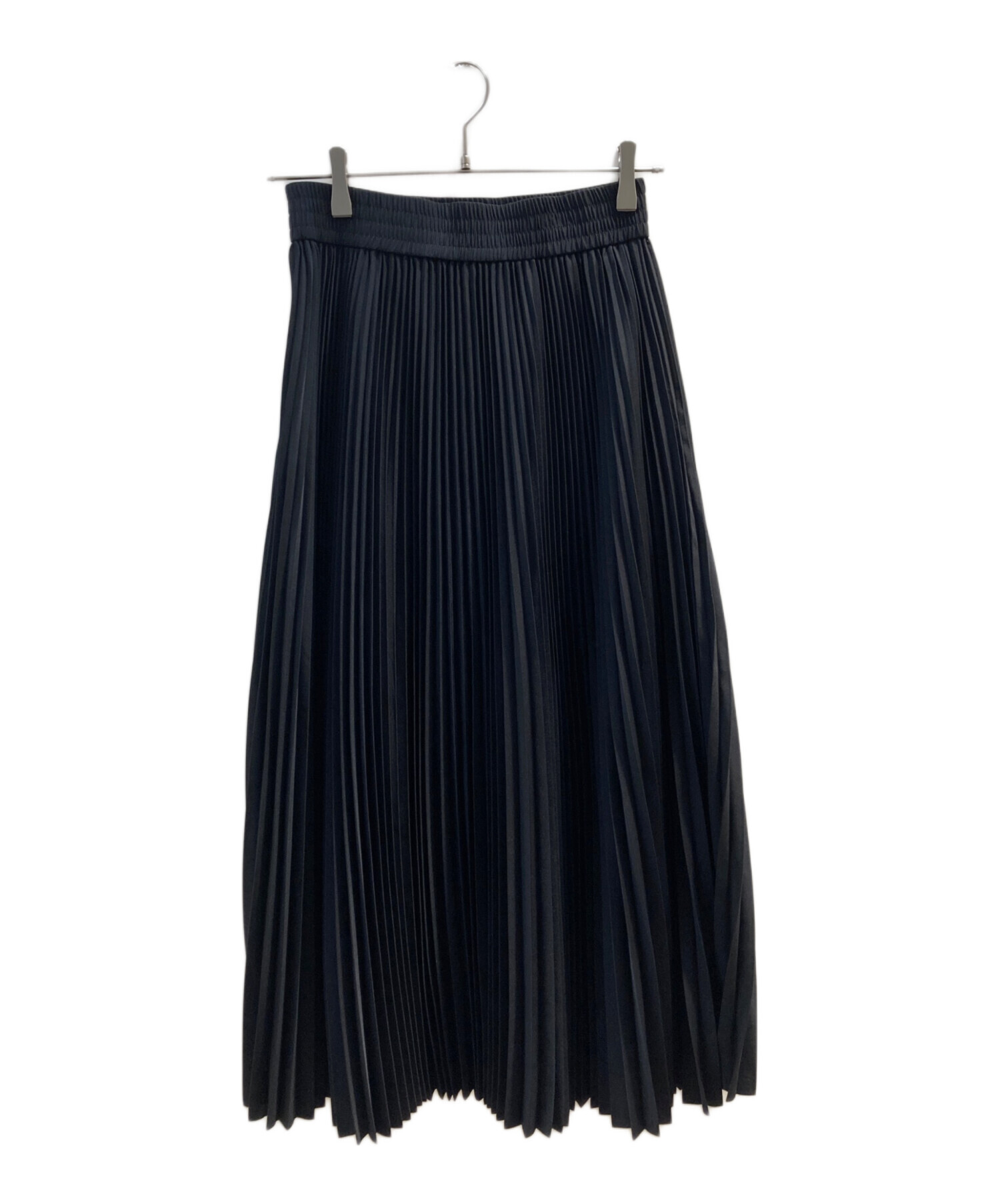 中古・古着通販】HYKE (ハイク) Taffeta Pleated skirt ブラック