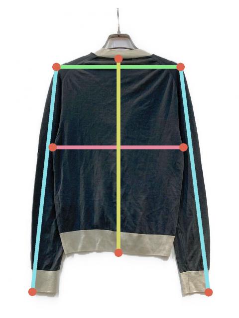 中古・古着通販】PRADA (プラダ) ウールバイカラーカーディガン グレー