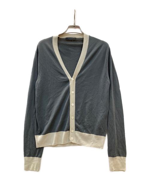 中古・古着通販】PRADA (プラダ) ウールバイカラーカーディガン グレー