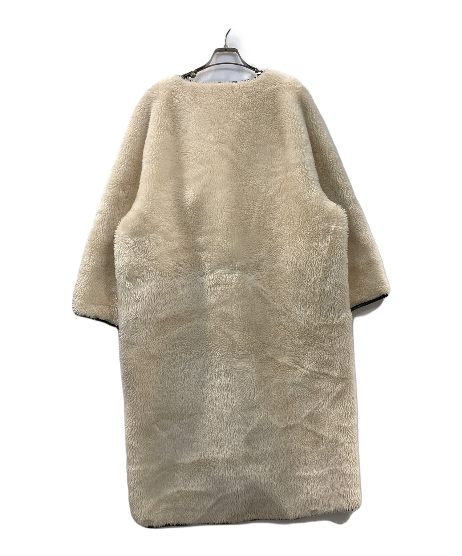 中古・古着通販】AKTE (アクテ) ロングボアコート アイボリー サイズ