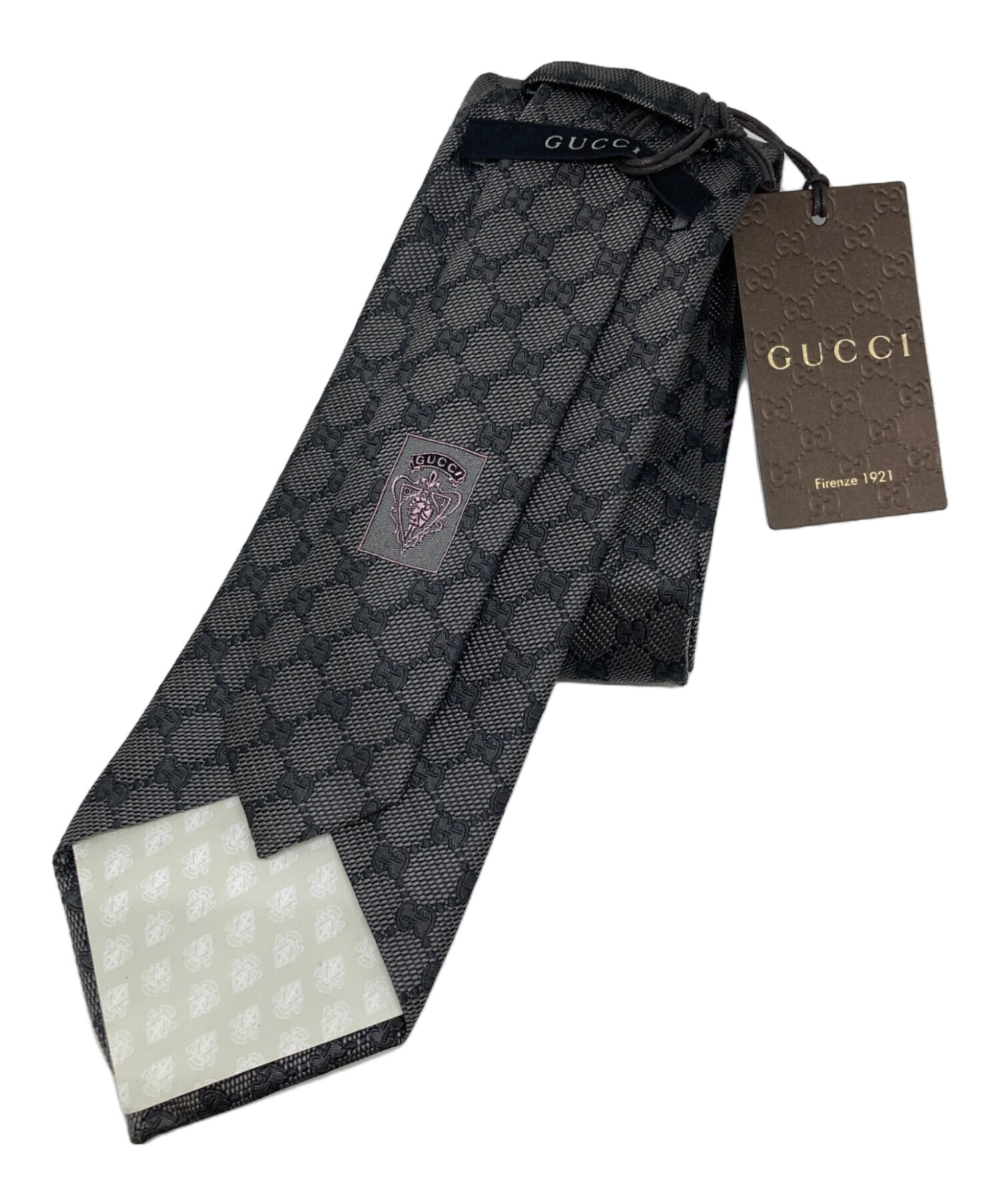 中古・古着通販】GUCCI (グッチ) シェリーラインネクタイ ブラウン