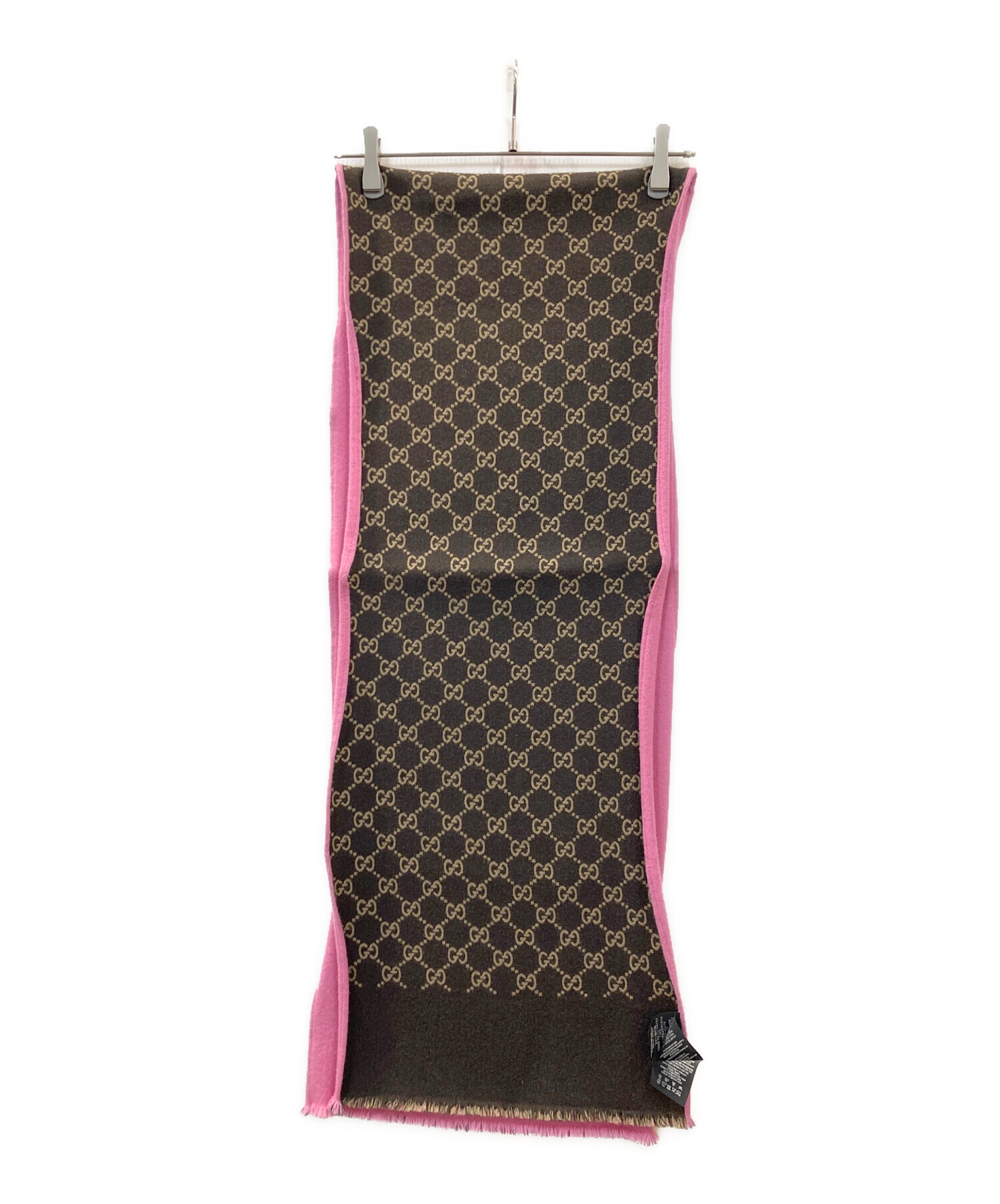 中古・古着通販】GUCCI (グッチ) GG ジャガードマフラー ピンク