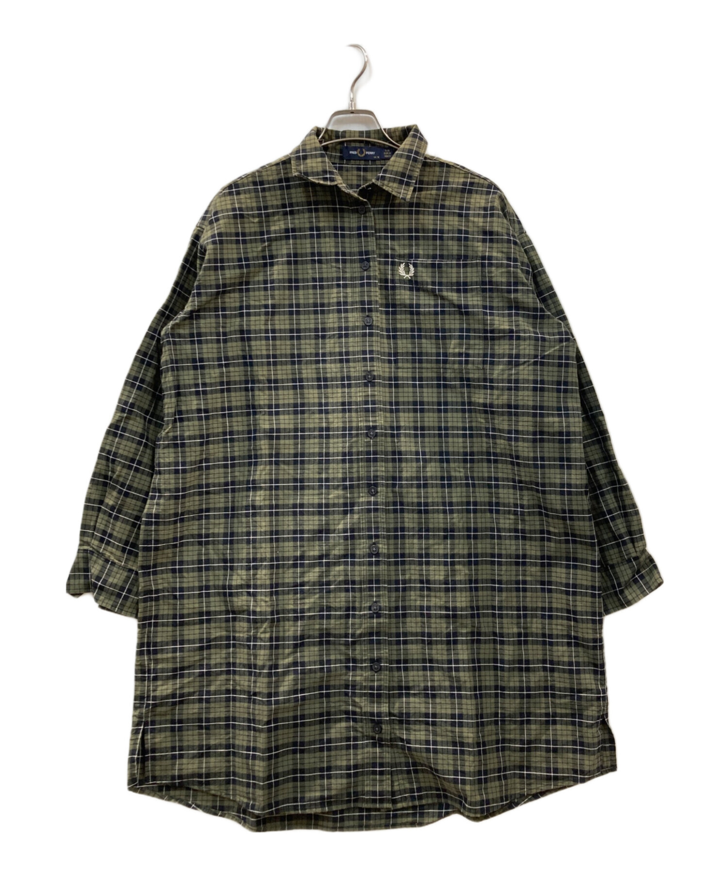 Fred Perry CHECK OXFORD SHIRT DRESS