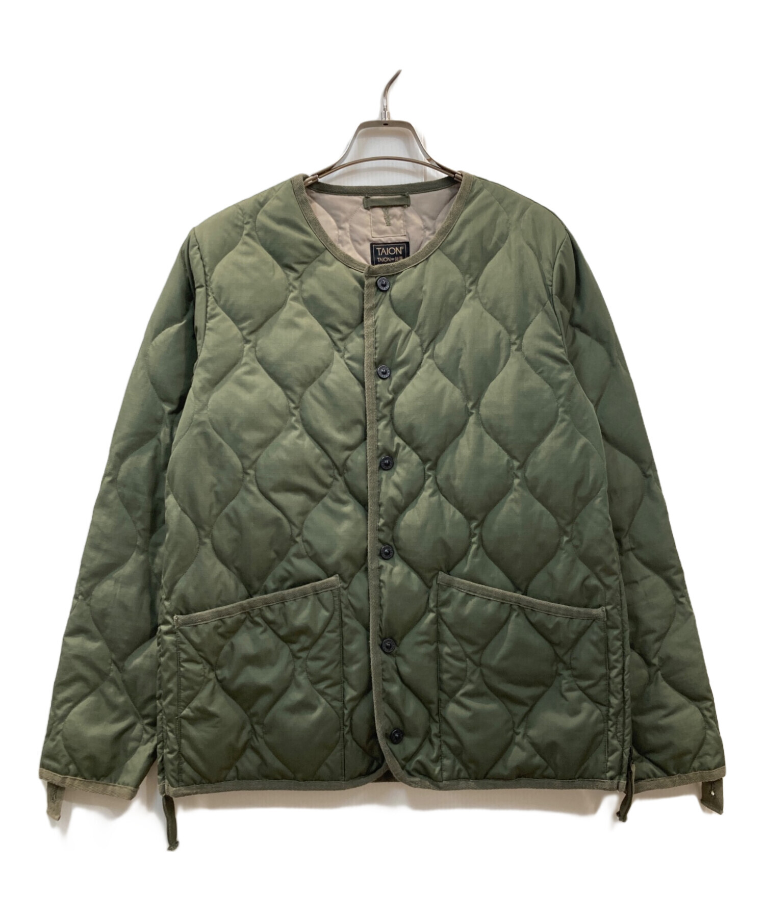 中古・古着通販】TAION (タイオン) U NECK BUTTON JACKETS ダウン 