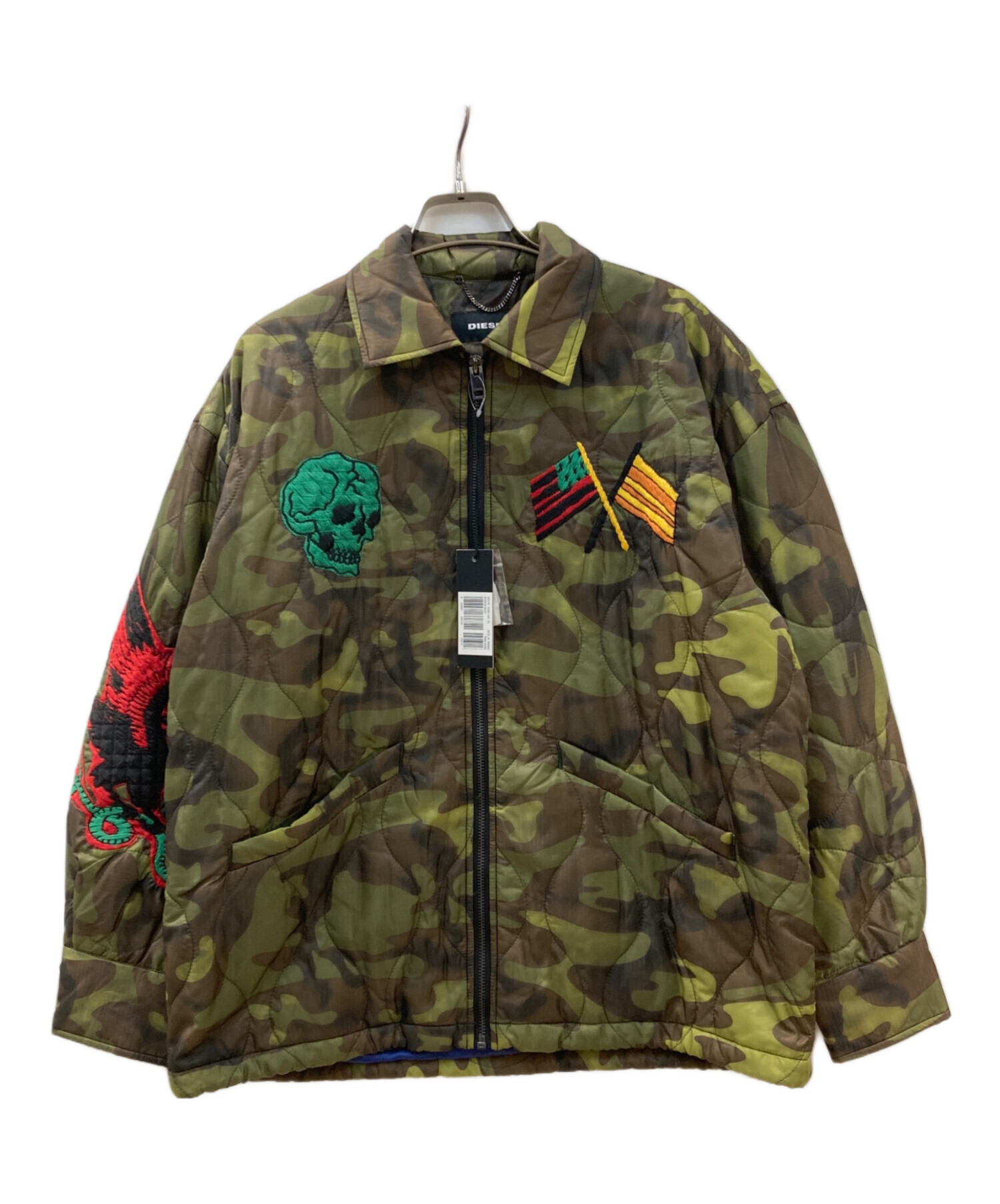 中古・古着通販】DIESEL (ディーゼル) 中綿ジャケット カーキ サイズ