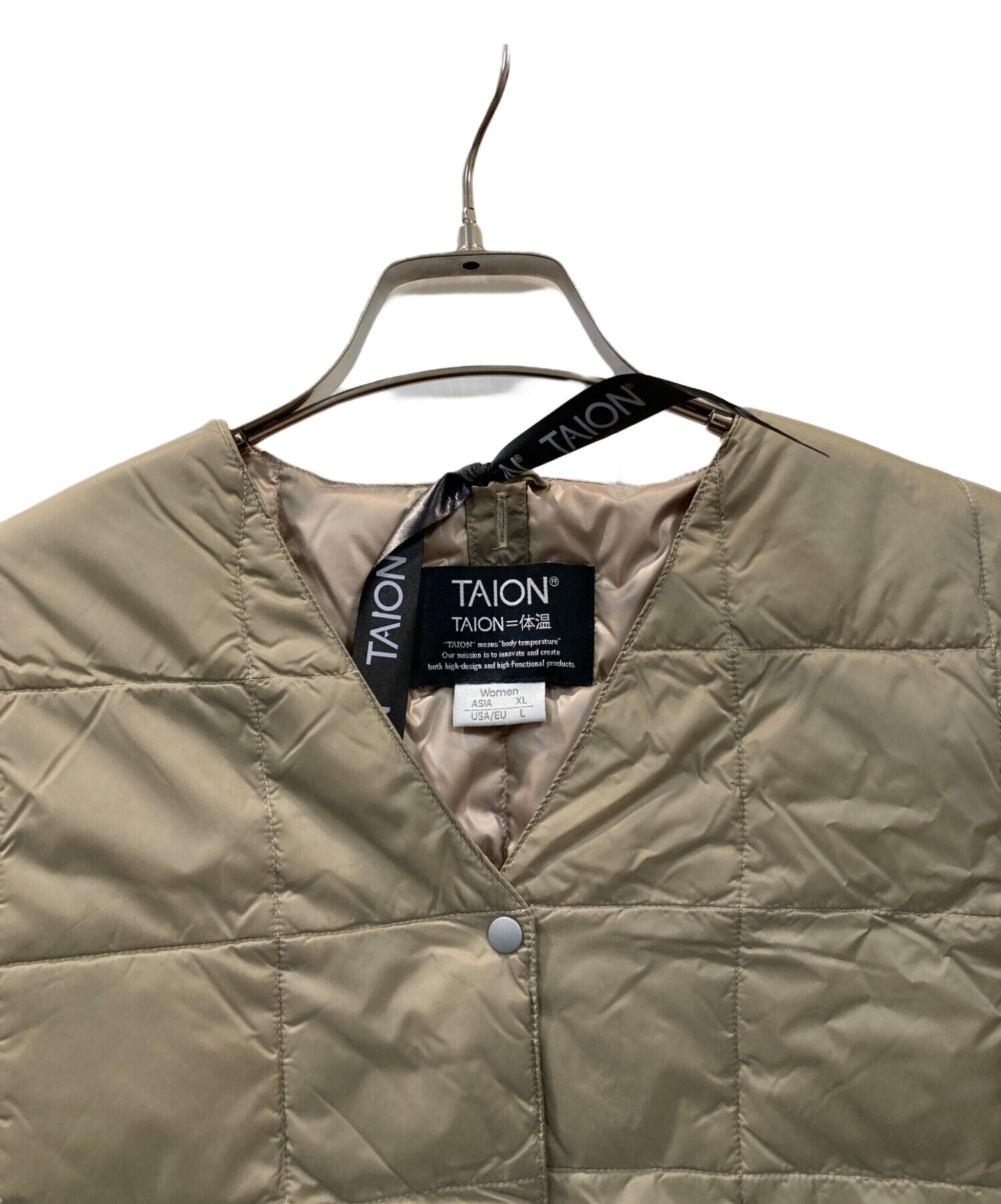 中古・古着通販】TAION (タイオン) ダウンコート ベージュ サイズ:XL