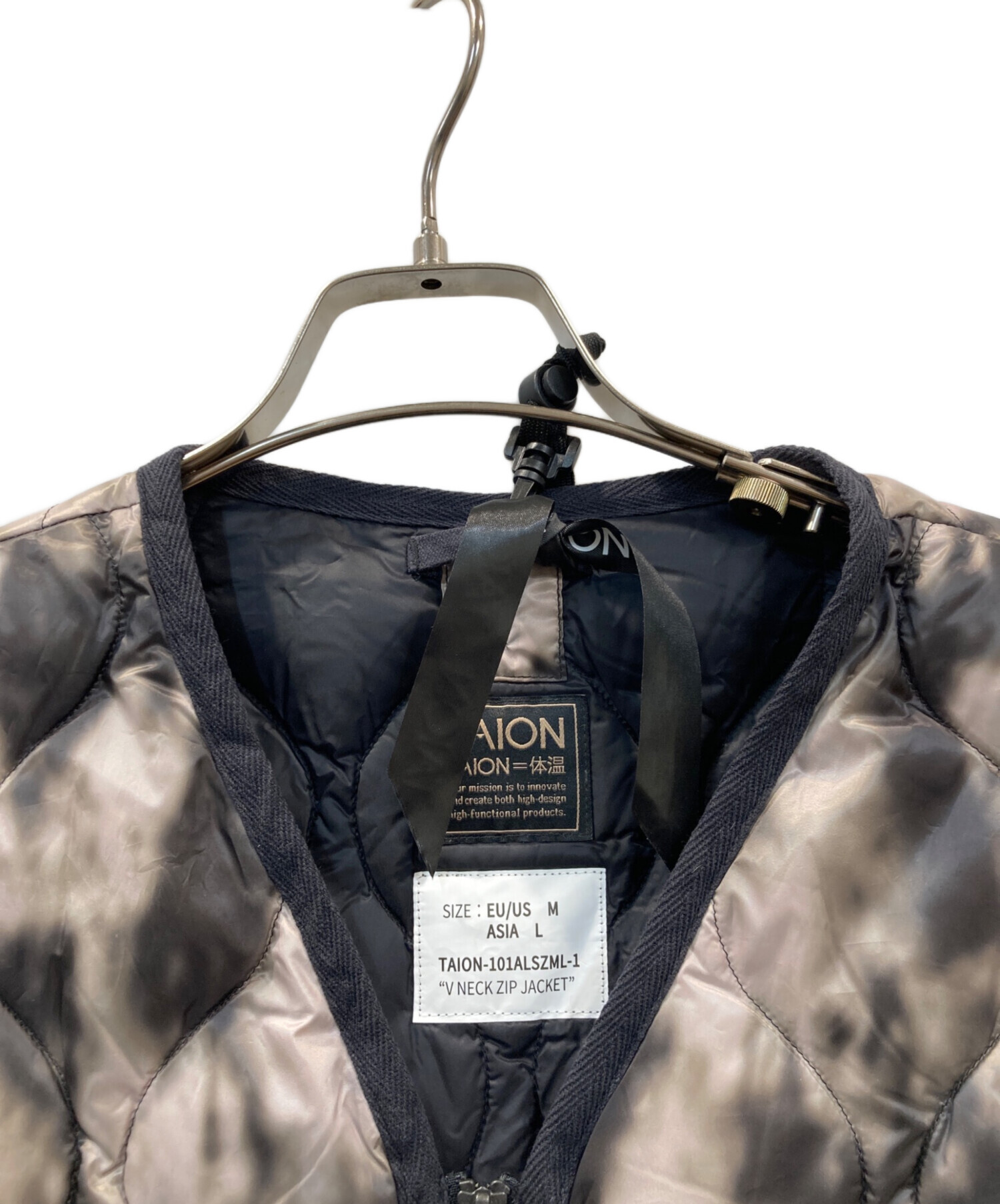 中古・古着通販】TAION (タイオン) V NECK ZIP JACKET ダウン 