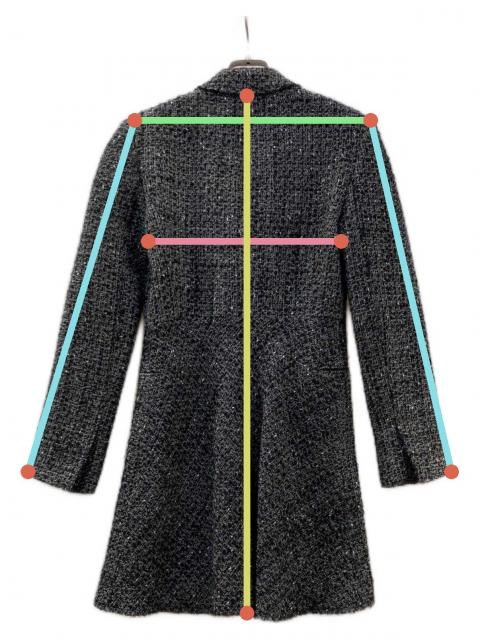 中古・古着通販】theory (セオリー) ツイードコート グレー サイズ:2