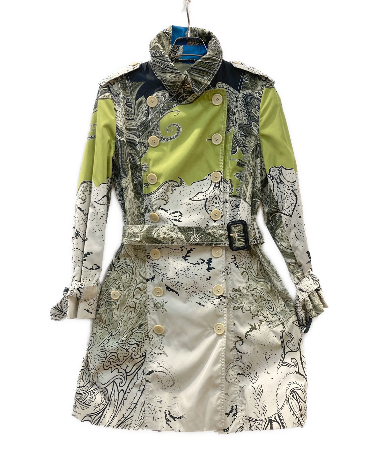 ETRO エトロ ペイズリー柄 トレンチコート 中古・古着通販】ETRO (エトロ) ペイズリー トレンチコート ベージュ
