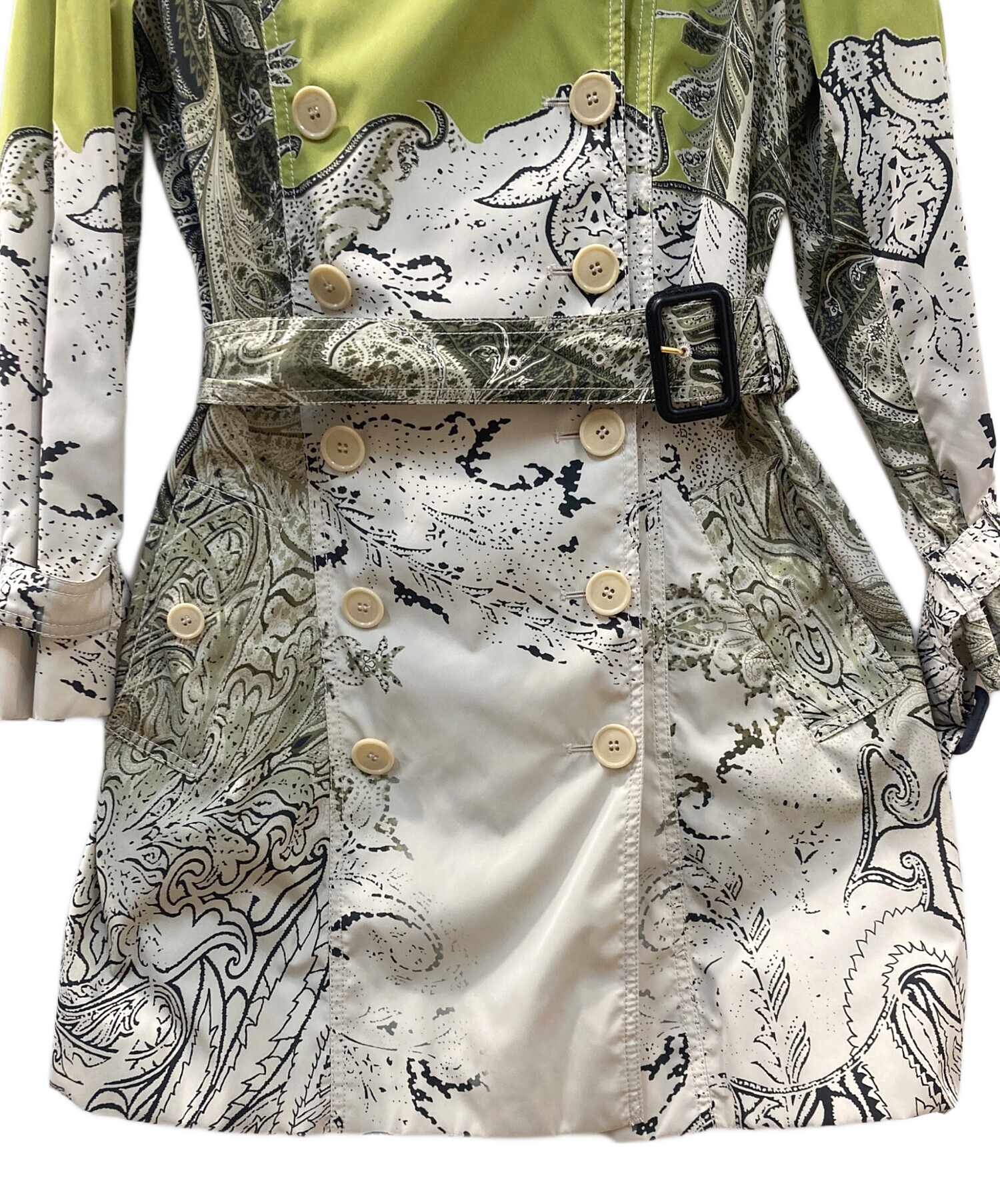 中古・古着通販】ETRO (エトロ) ペイズリー トレンチコート ベージュ