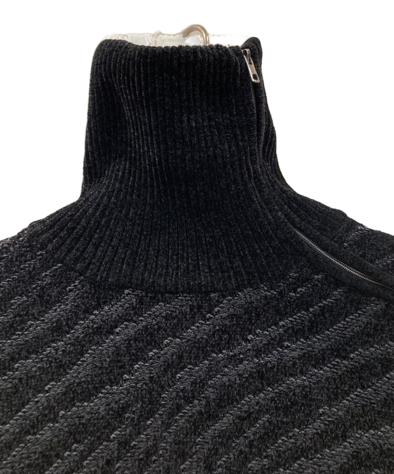 中古・古着通販】HIDE AWAYS NICOLE (ハイダウェイ二コル) ゼブラ柄衿