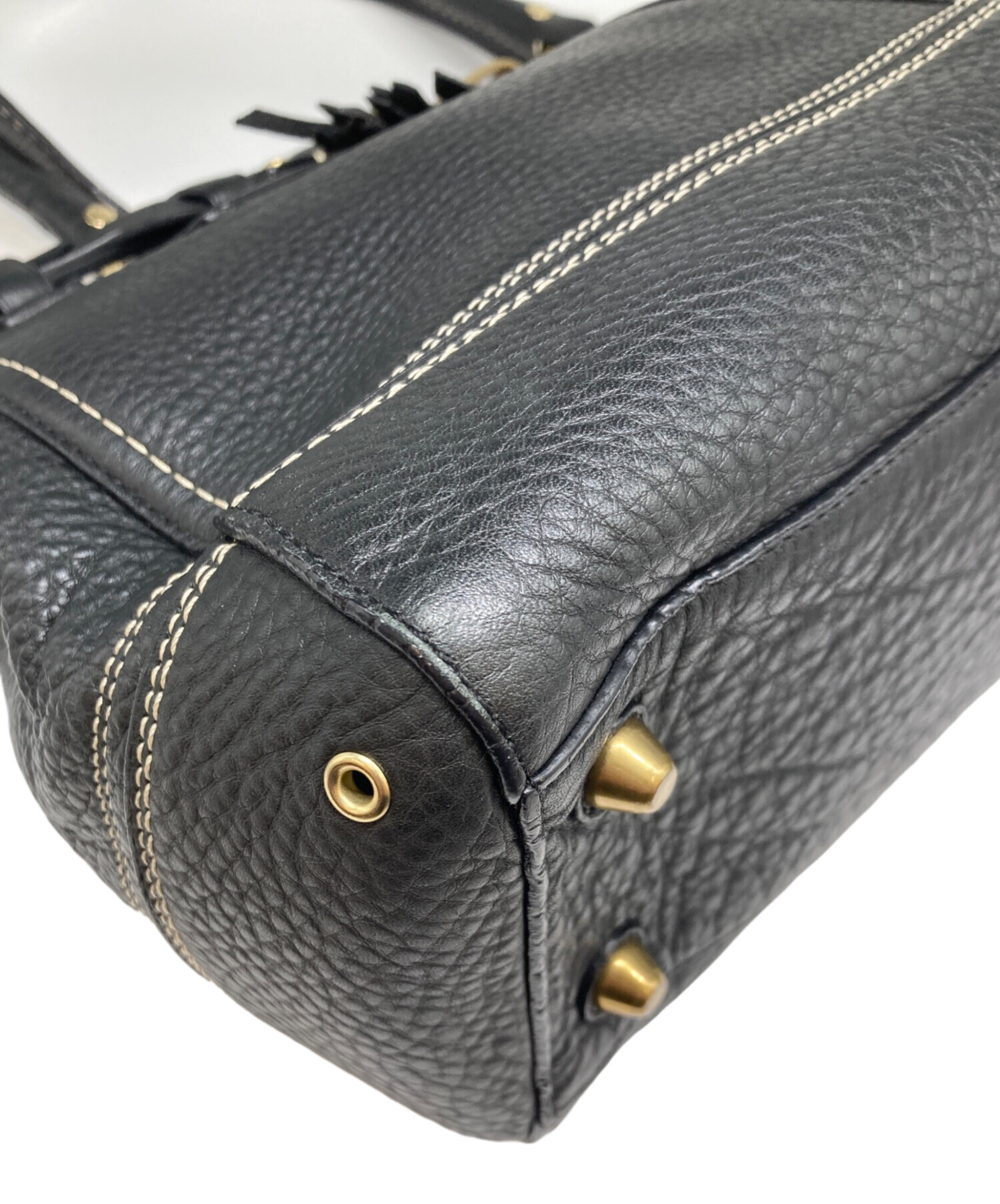 中古・古着通販】COACH (コーチ) レザーバッグ ブラック｜ブランド