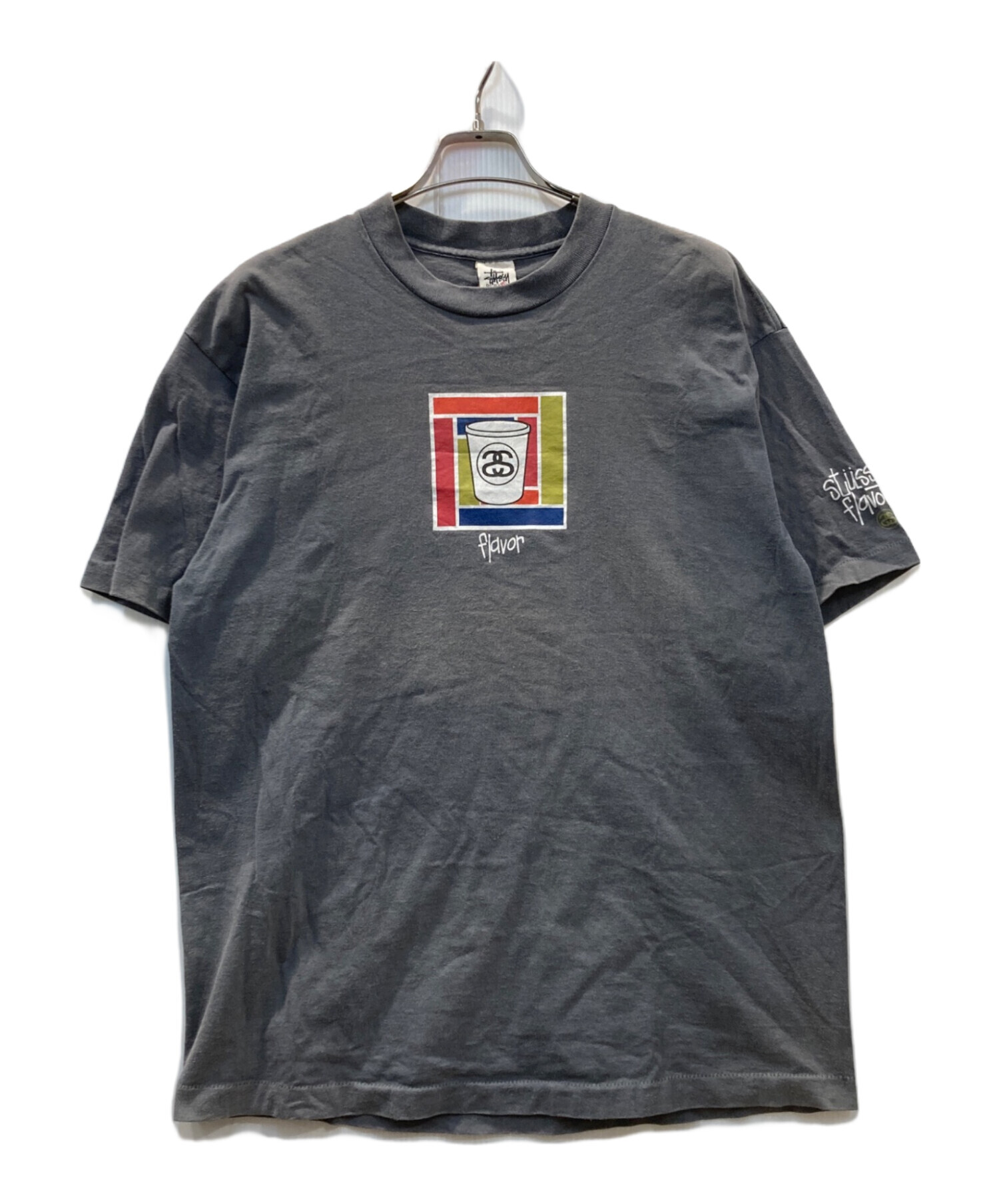 中古・古着通販】stussy (ステューシー) flavortシャツ グレー サイズ