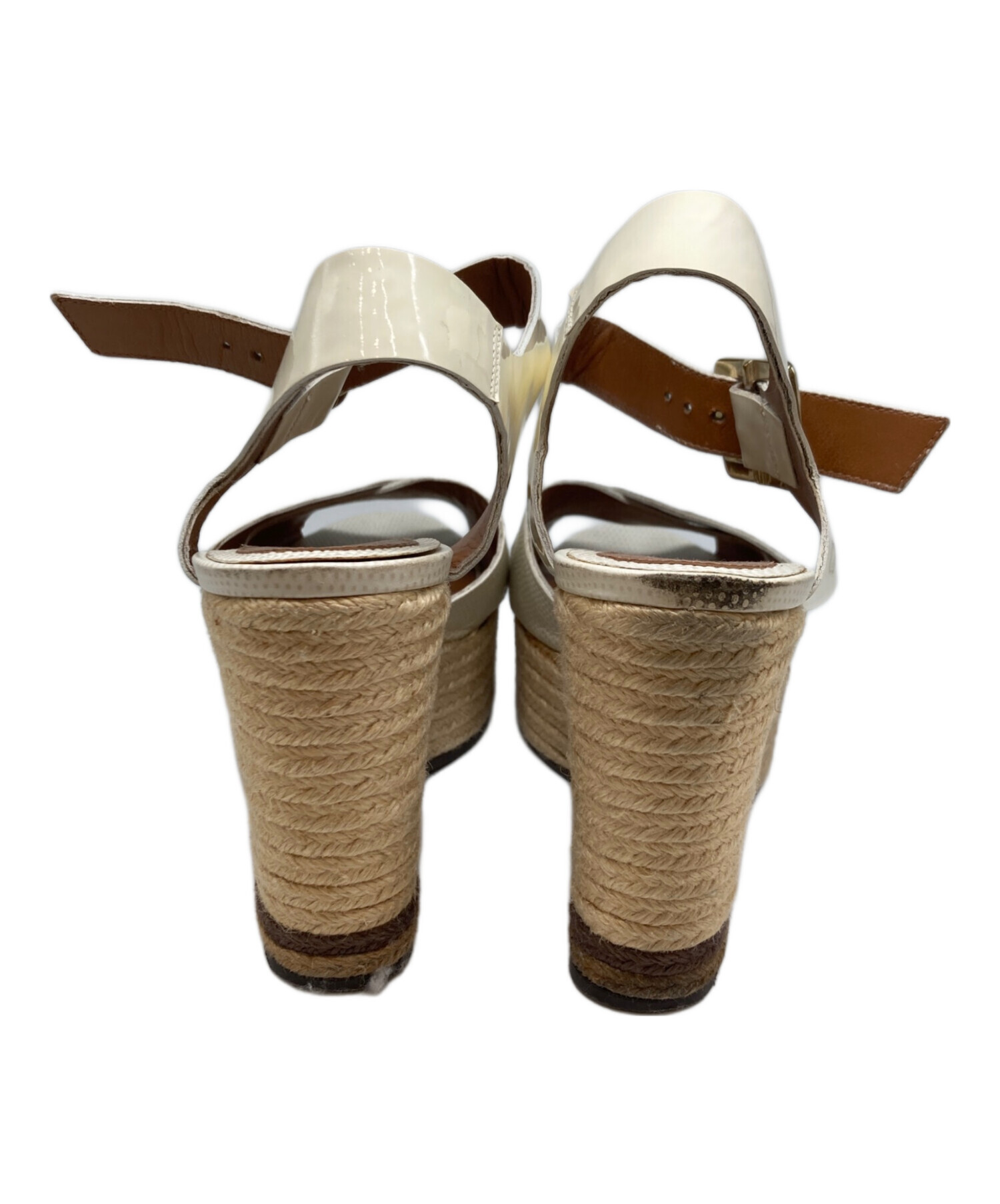 中古・古着通販】FENDI (フェンディ) ウェッジソールサンダル ホワイト