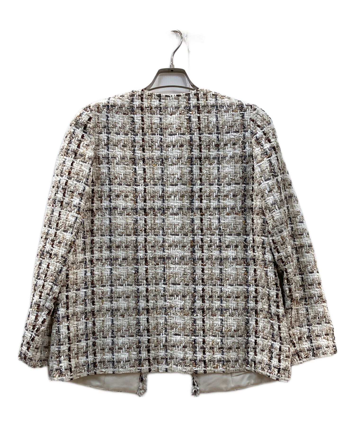 中古・古着通販】ANAYI (アナイ) ラメスラブツイードロング ジャケット