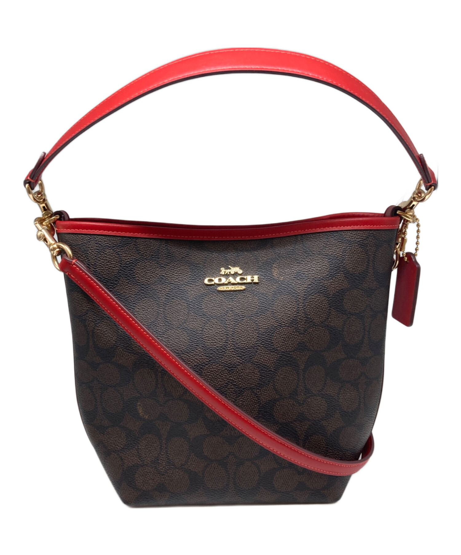 中古・古着通販】COACH (コーチ) シティ バケット バッグ レッド