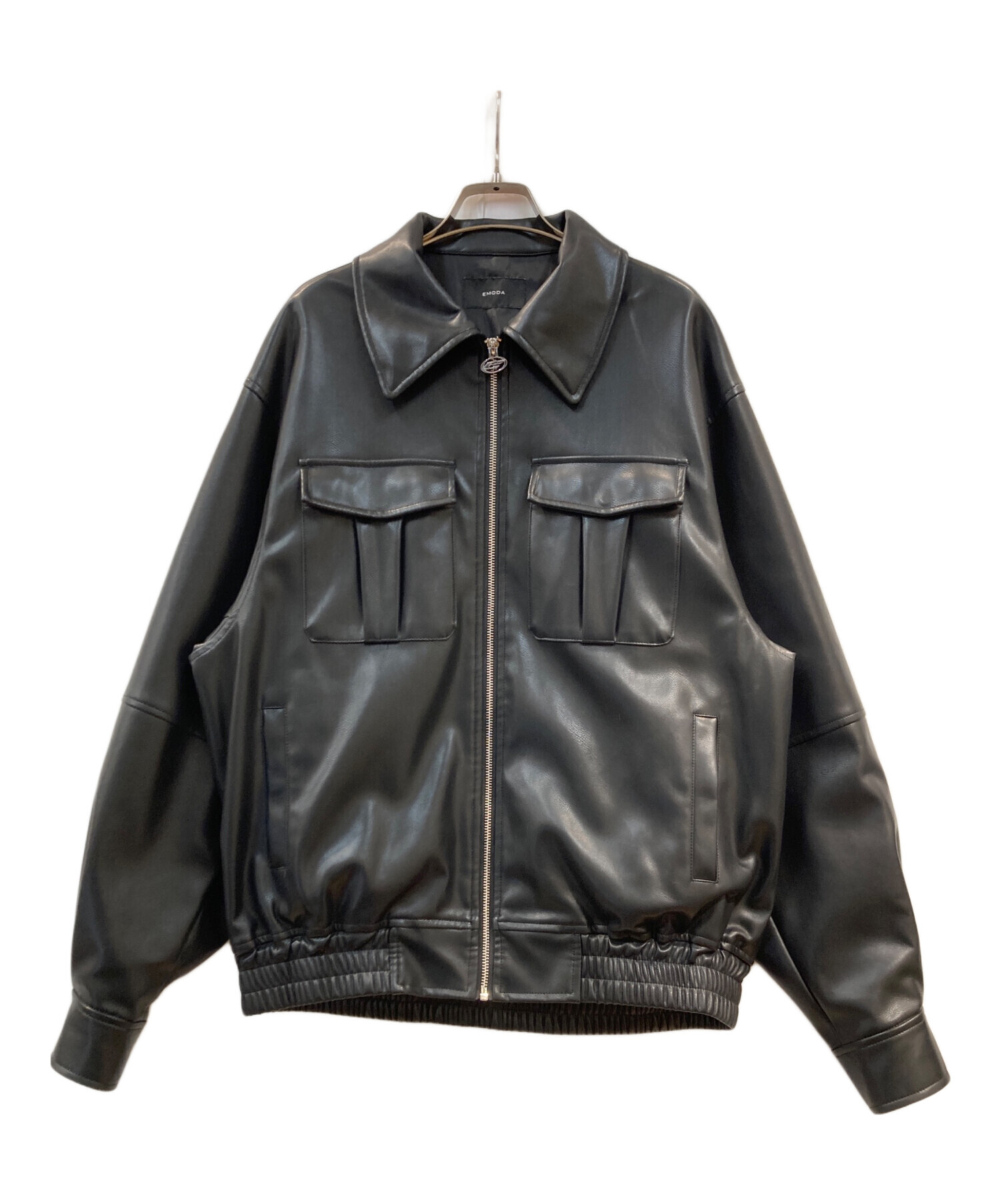 中古・古着通販】EMODA (エモダ) フェイクレザーオーバーブルゾン