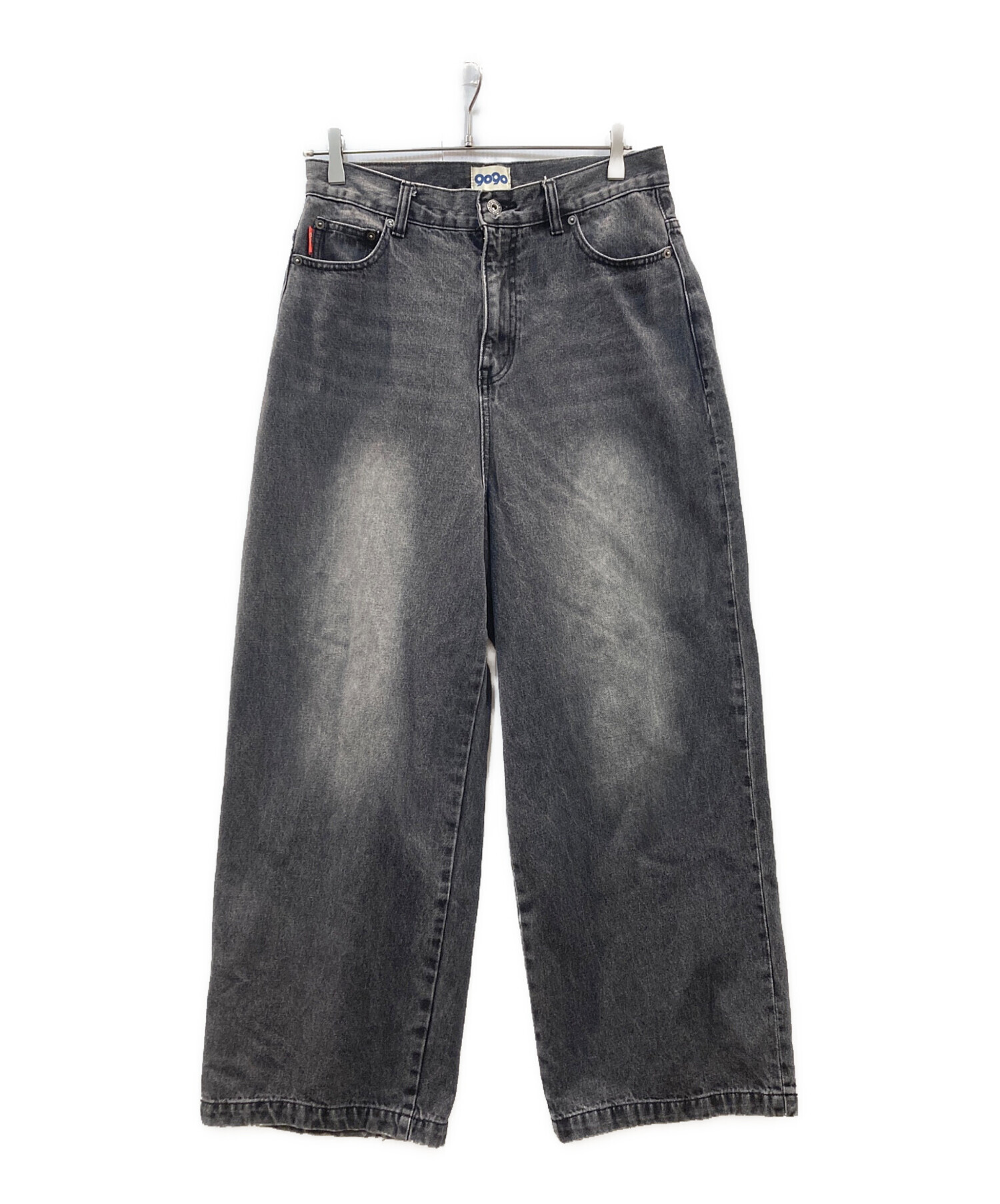 中古・古着通販】9090 (9090) OG Logo Painted Denim Pants ブラック