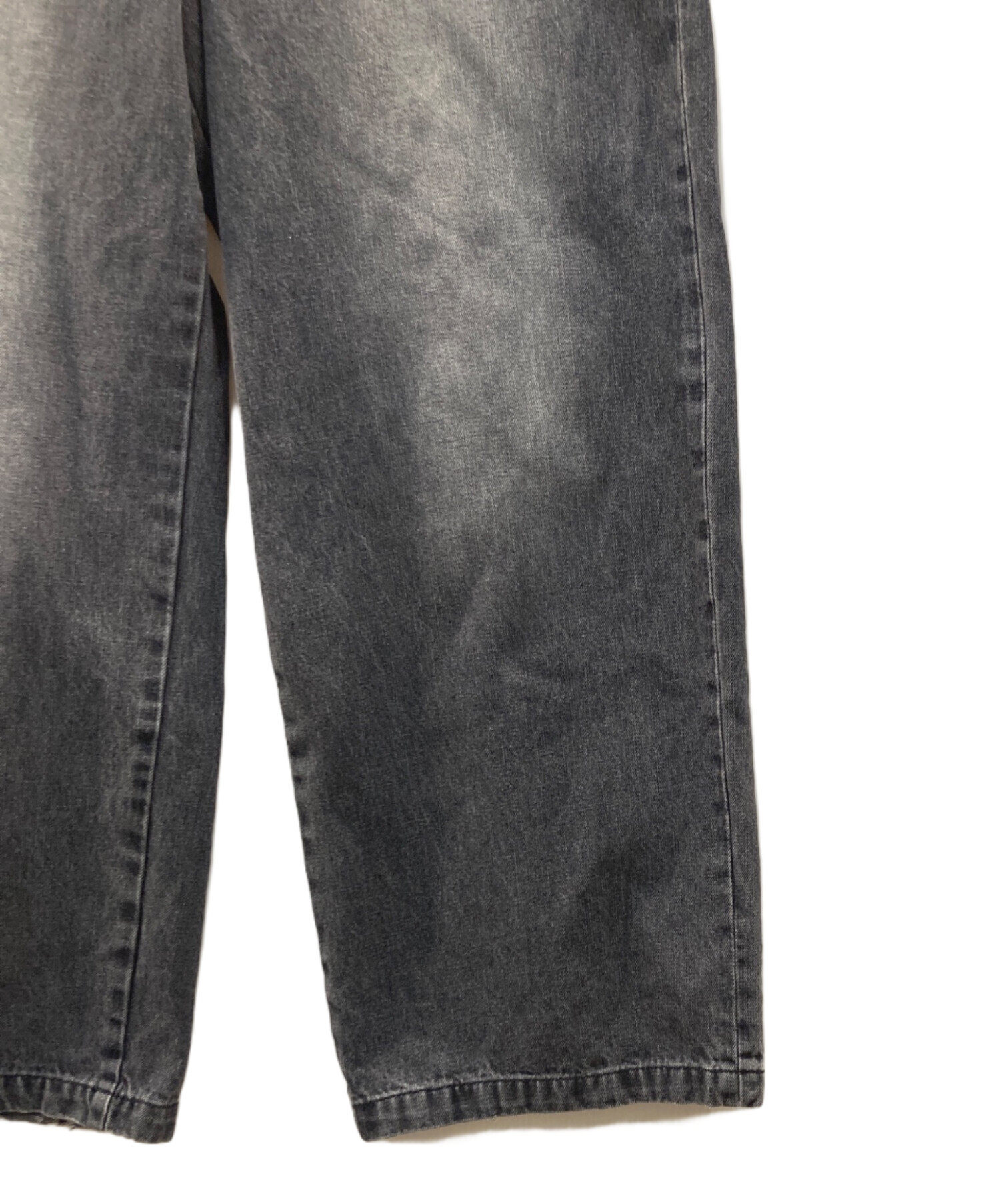 中古・古着通販】9090 (9090) OG Logo Painted Denim Pants ブラック