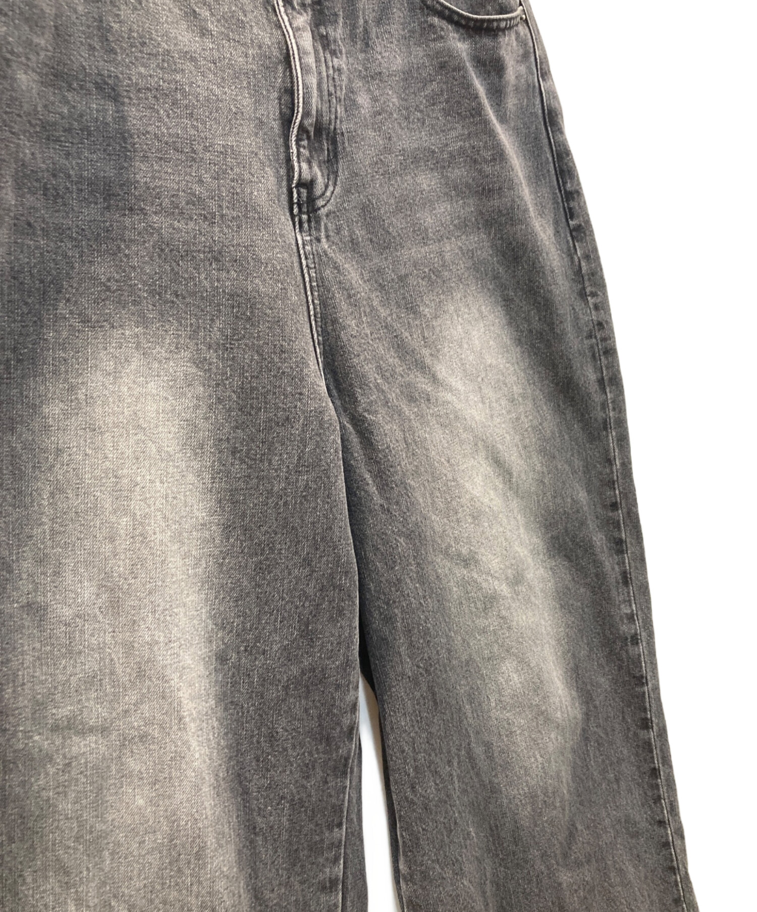 中古・古着通販】9090 (9090) OG Logo Painted Denim Pants ブラック