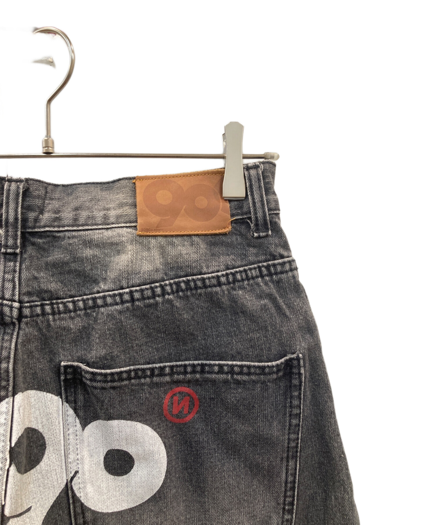 中古・古着通販】9090 (9090) OG Logo Painted Denim Pants ブラック