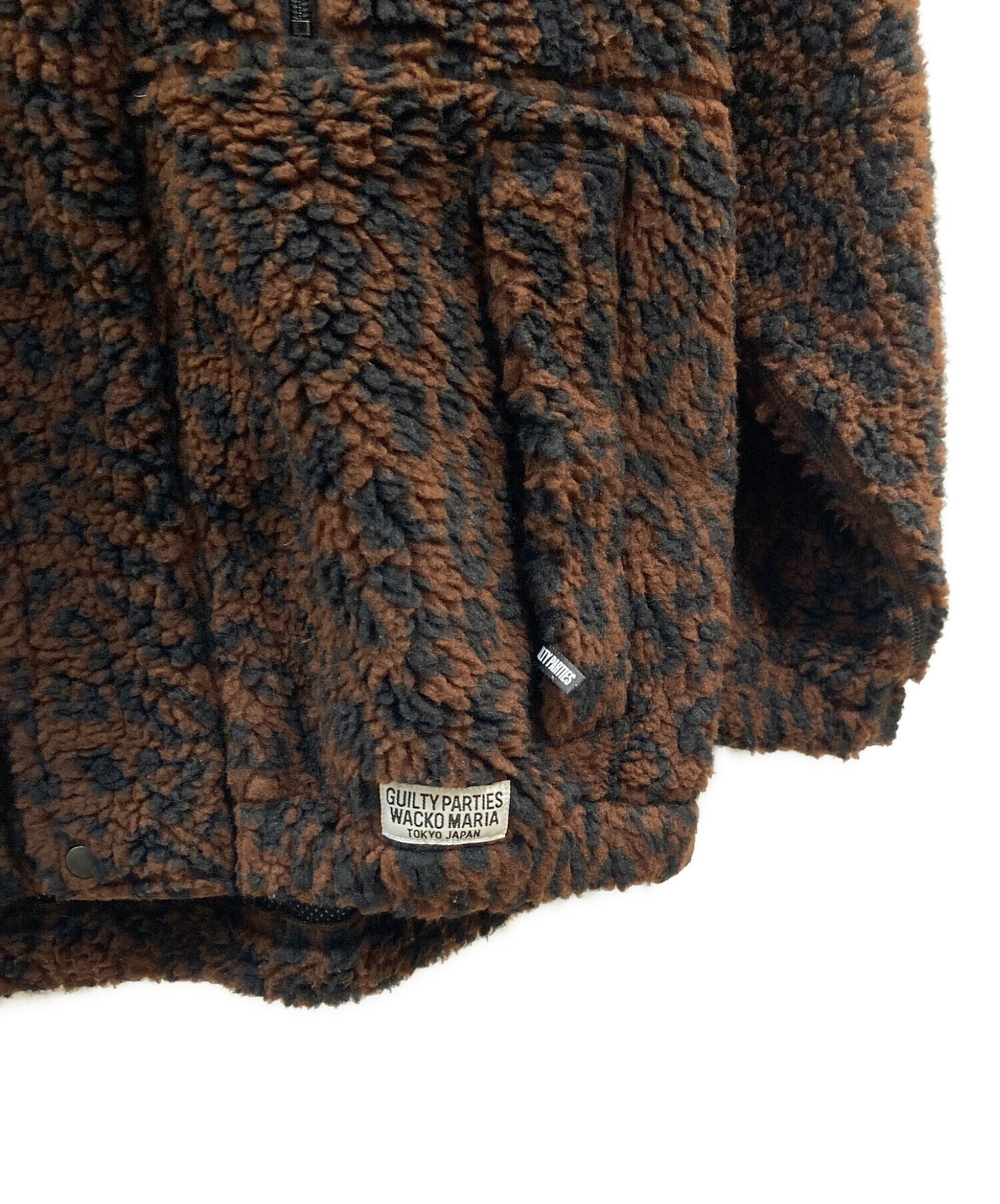 中古・古着通販】WACKO MARIA (ワコマリア) LEOPARD BOA FLEECE HOODED