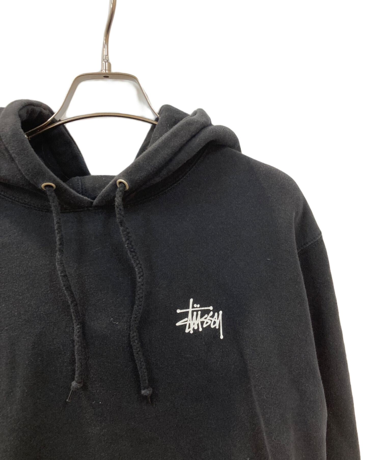 ステューシー ベーシック プルオーバーフーディ ブラックM stussy 