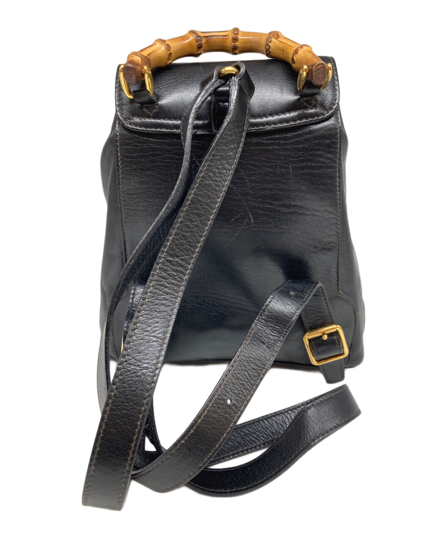 中古・古着通販】GUCCI (グッチ) バンブーレザーリュック 中古・古着通販】GUCCI (グッチ) バンブーレザーリュック