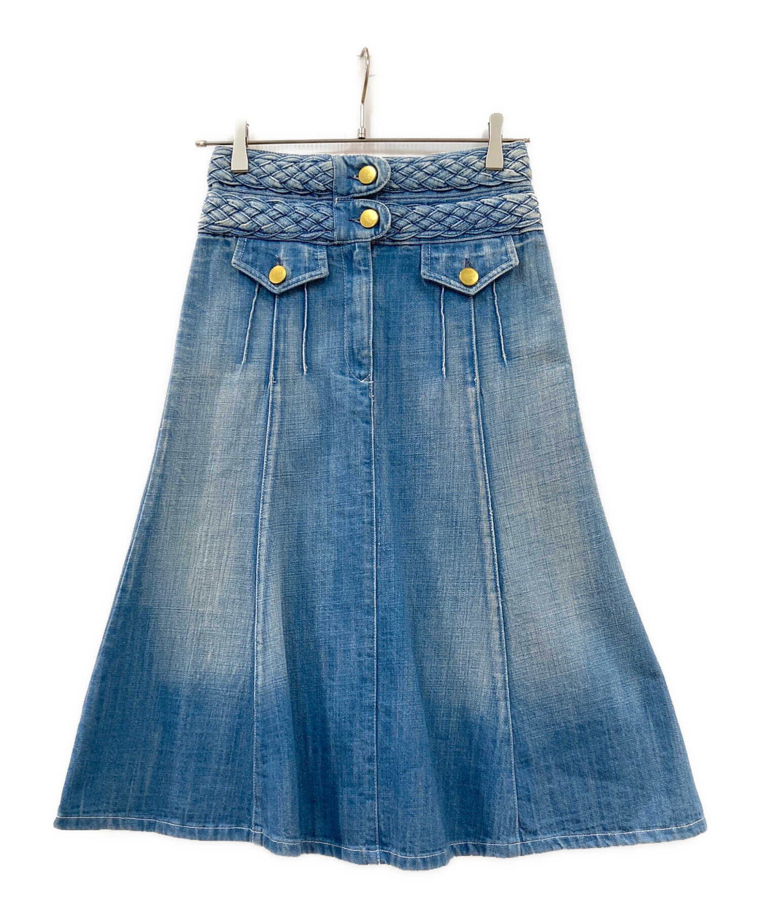 中古・古着通販】Chloe (クロエ) デニムスカート インディゴ サイズ:34