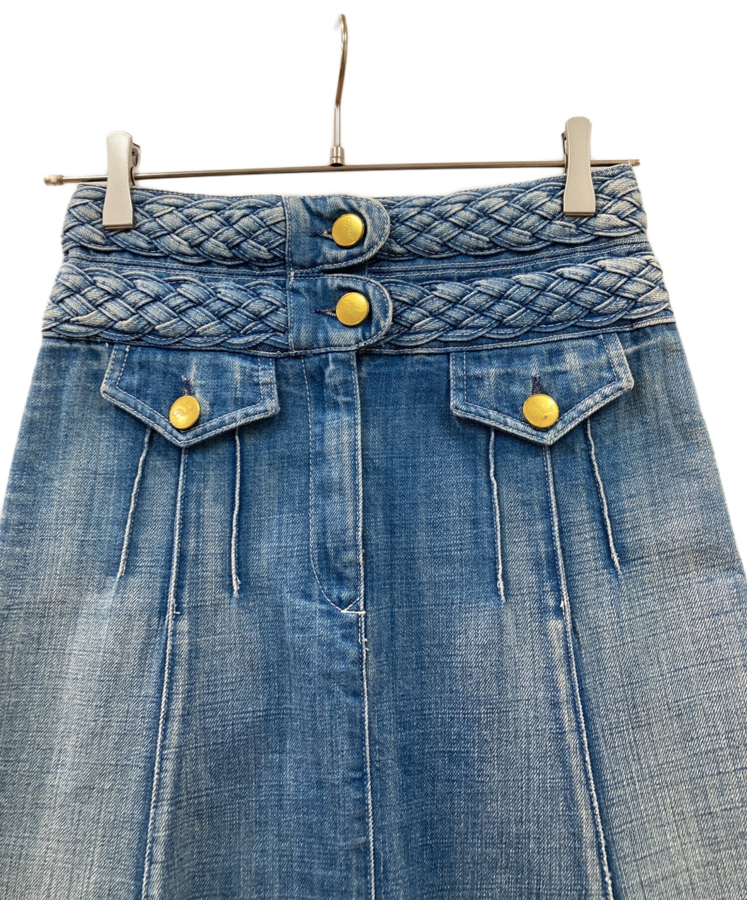 中古・古着通販】Chloe (クロエ) デニムスカート インディゴ サイズ:34