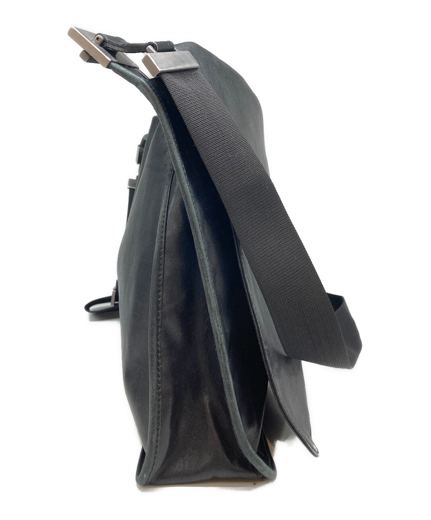 ★SALE【5ob1393】グッチ ショルダーバッグ 101345 デニム ブラック グレー シルバー金具【中古】レディース 中古・古着通販】GUCCI (グッチ) ショルダーバッグ ブラック｜ブランド