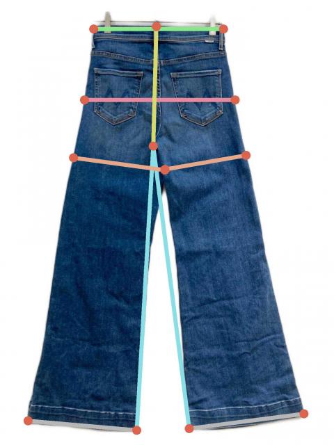 ぷらむ✦美品✦マザー/THE SWOONER ROLLER/S/デニム 中古・古着通販】mother (マザー) SWOONER ROLLER WASH ブルー サイズ