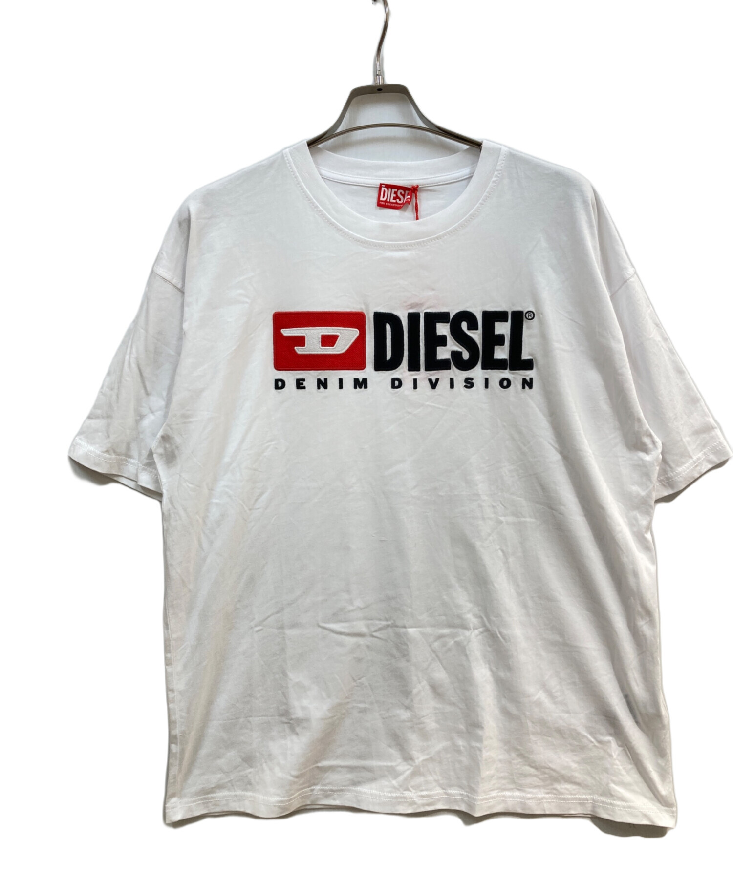 DIESEL ディーゼル Tシャツ・カットソー M 白 【古着】【中古】【送料無料】 DIESEL（ディーゼル）Tシャツ・カットソー 白 サイズ:L メンズ