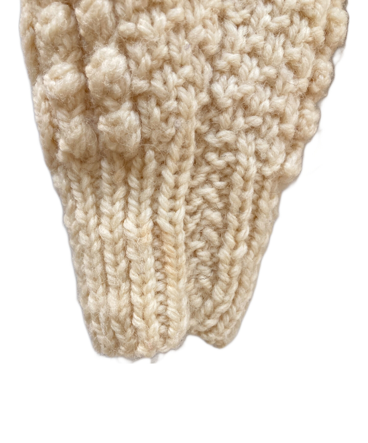 レア！ インバーアラン 茶タグ ダブルボタン カーディガン アイボリー ニット INVERALLAN（インバーアラン） 長袖ニットカーディガン ARAN LUMBER