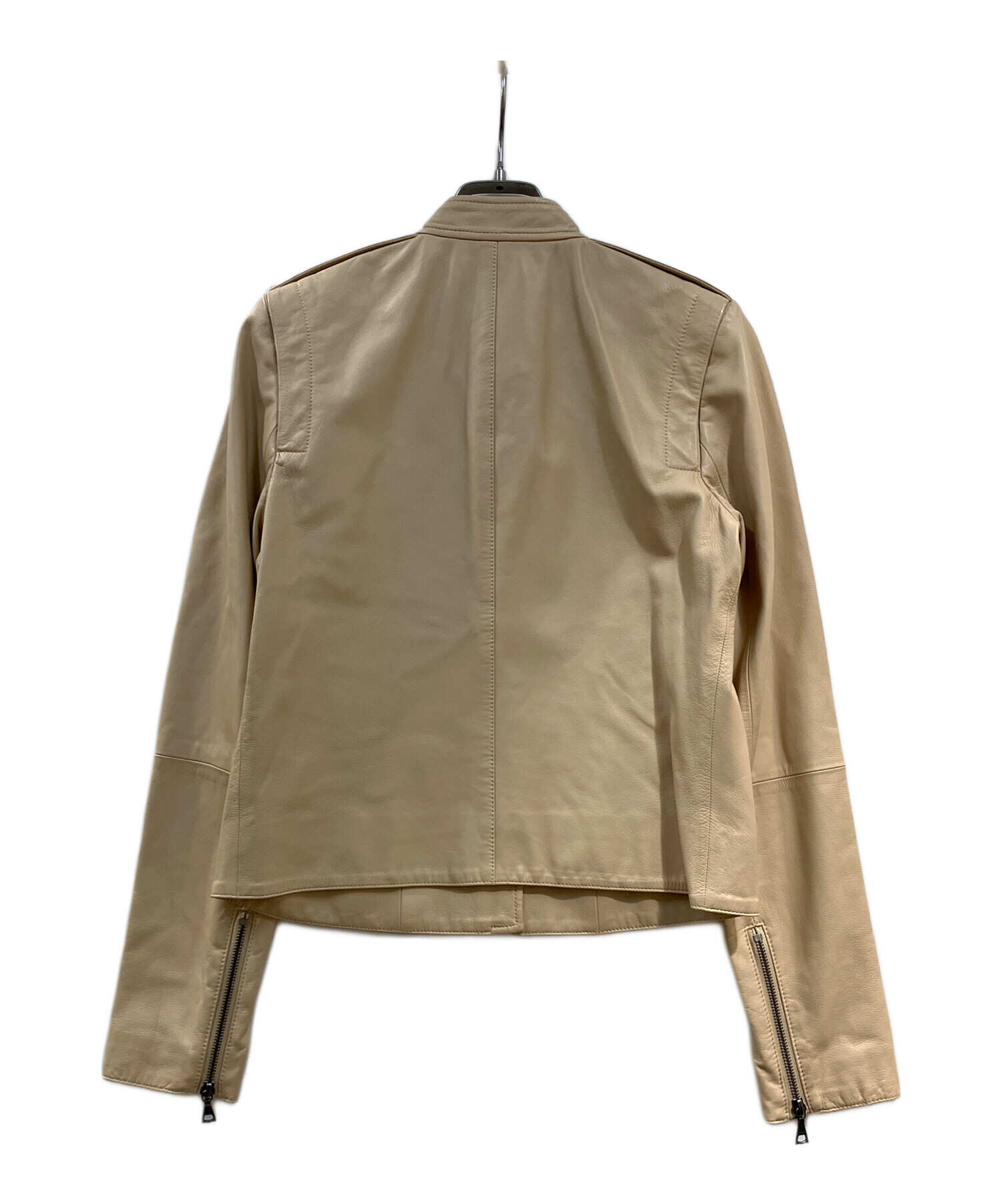 Theory 20AW セオリー ノーカラーレザージャケット ラムレザー S Theory 20AW セオリー ノーカラーレザージャケット ラムレザー S