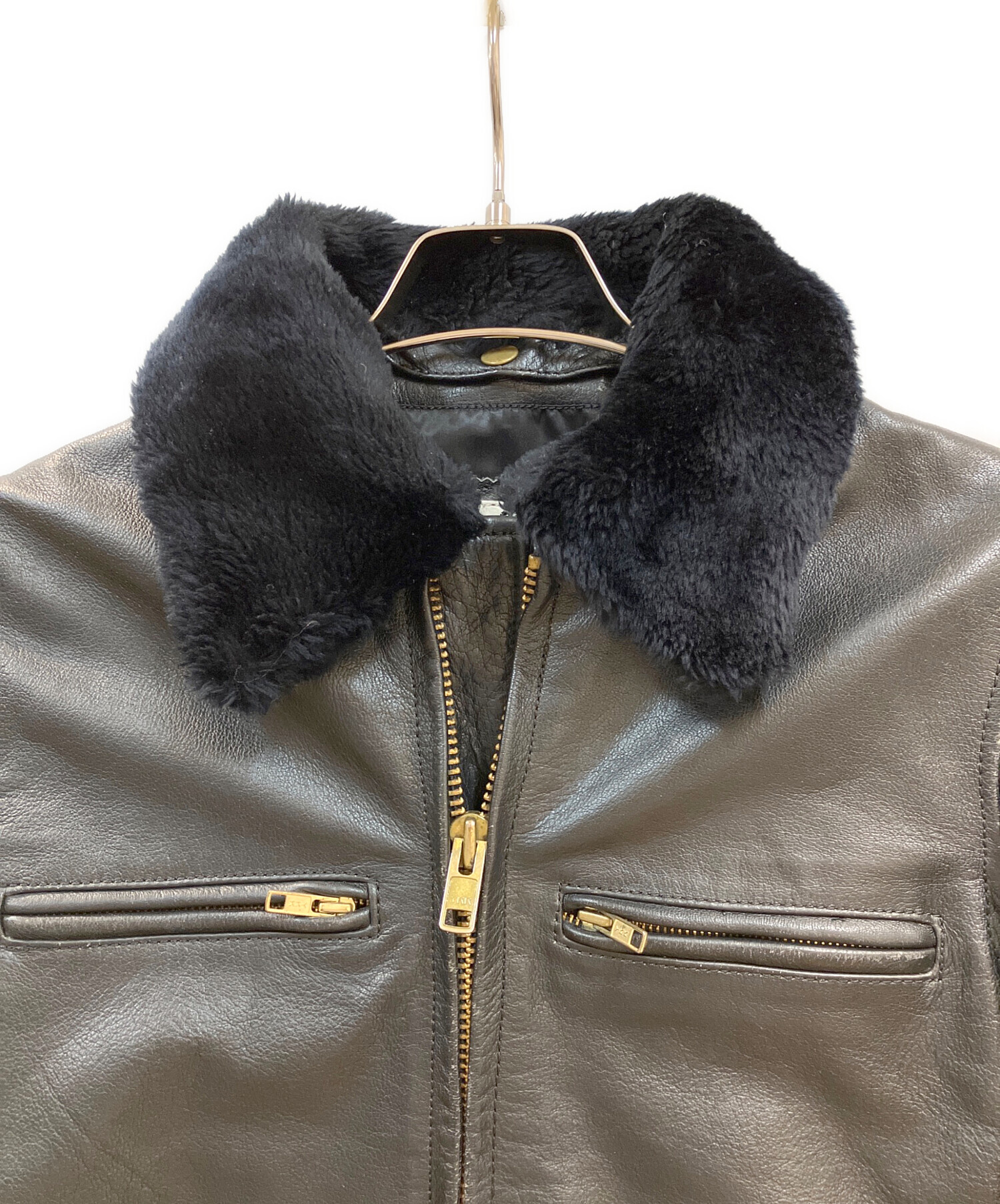中古・古着通販】63 Leathers (ロクサン レザーズ) 襟付きシングル 
