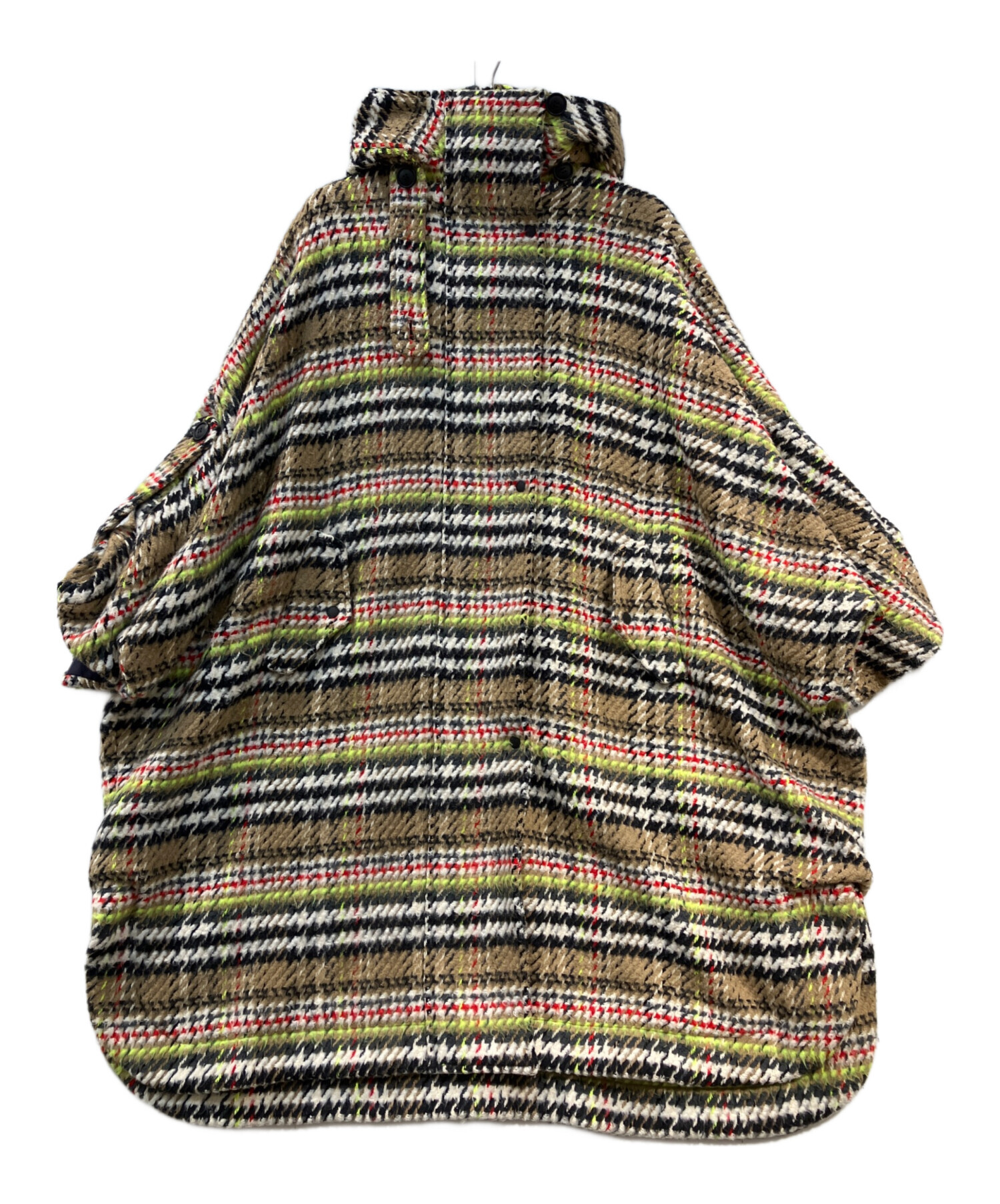 中古・古着通販】F/CE. (エフシーイー) CHECK PONCHO ツイードポンチョ