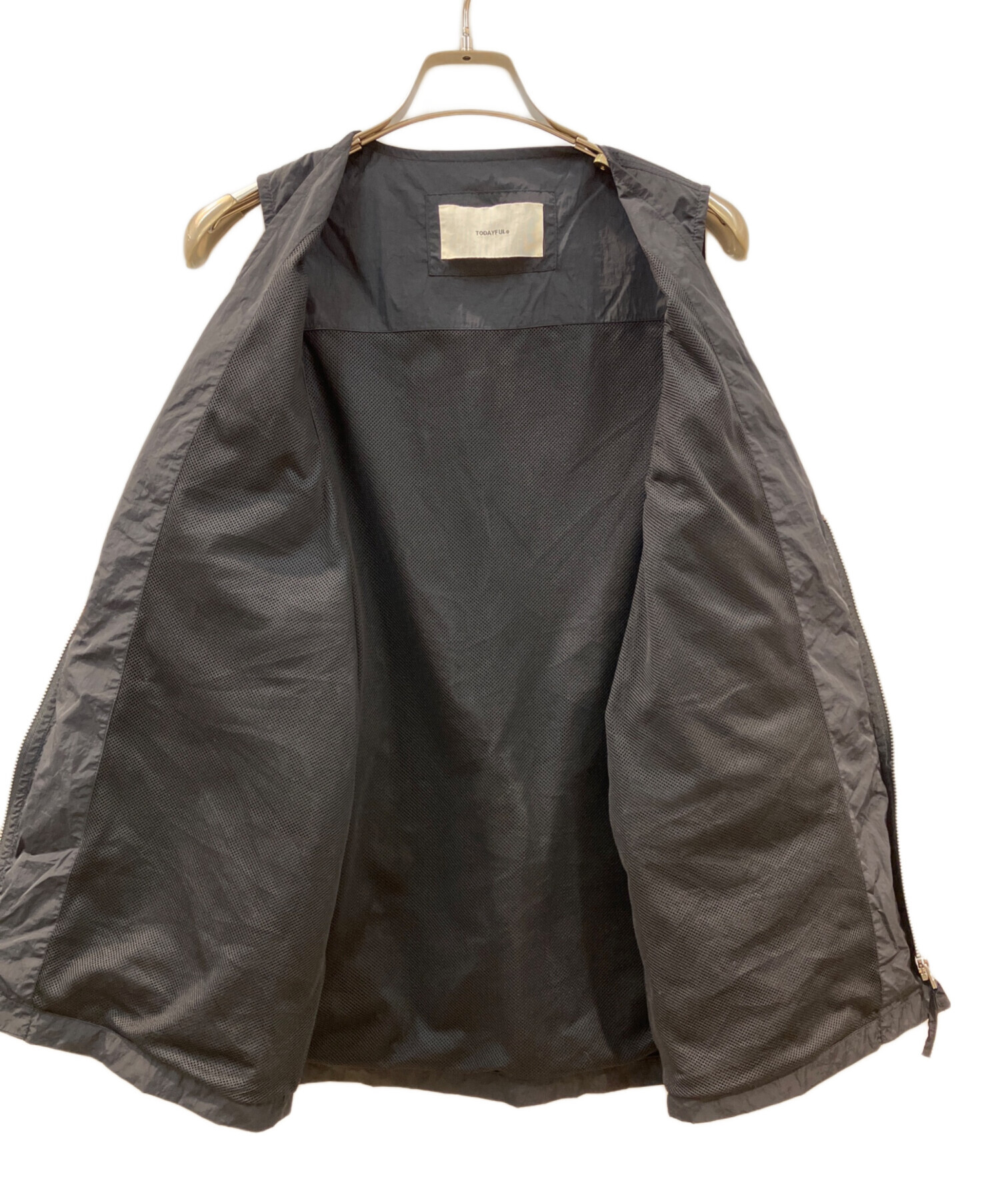 中古・古着通販】TODAYFUL (トゥデイフル) Nylon Pocket Vest ブラック