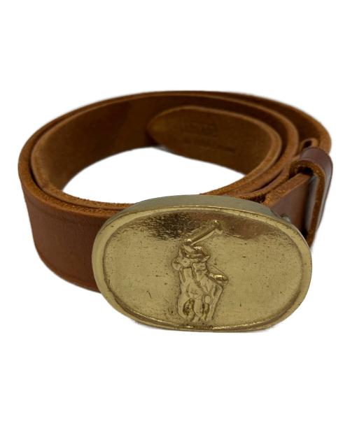 【中古レア】Polo Ralph Lauren レザーベルト 真鍮バックル 中古・古着通販】POLO RALPH LAUREN (ポロ・ラルフローレン) ポニー