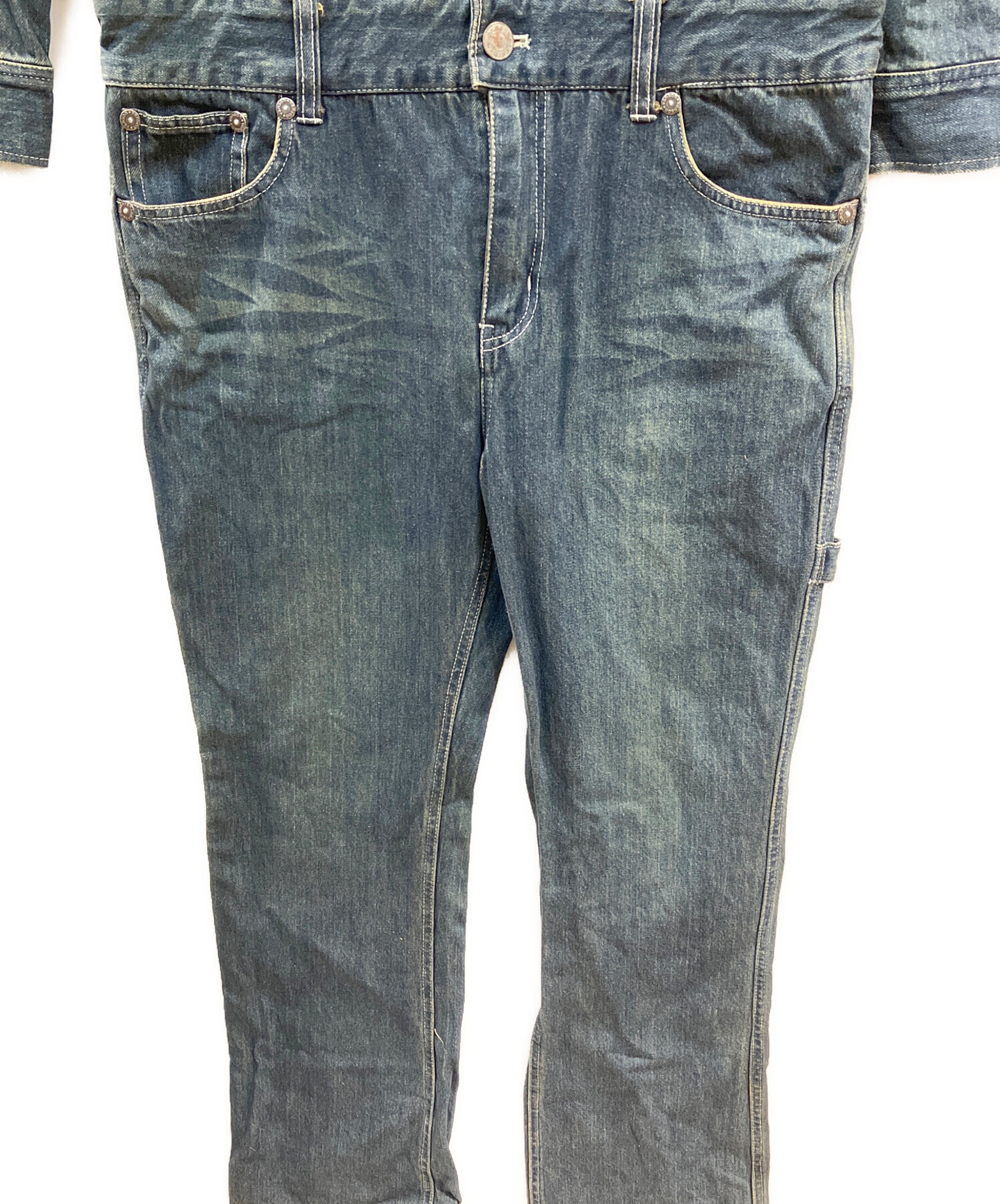 中古・古着通販】VANSON (バンソン) デニムオールインワン つなぎ