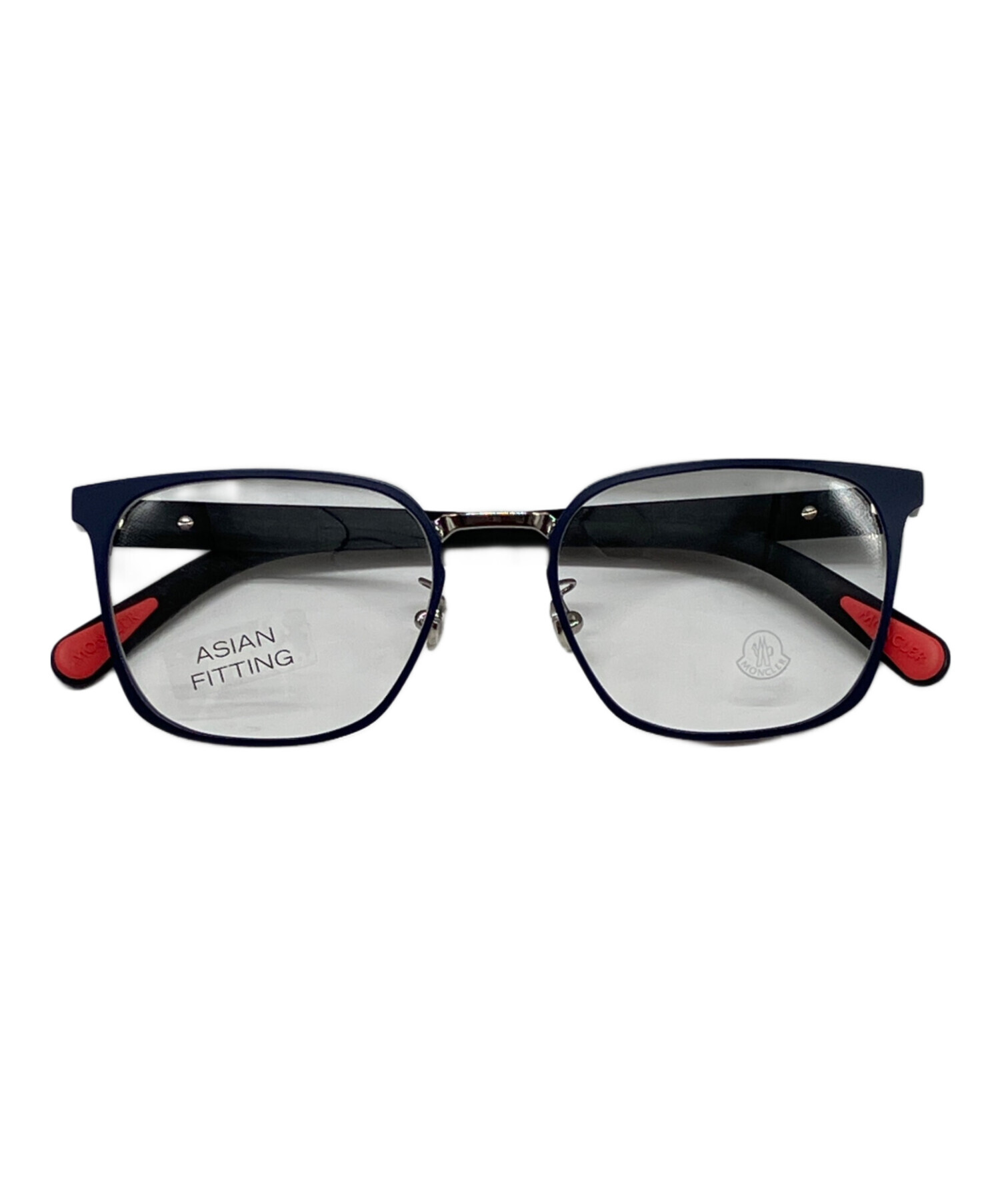 美品 MONCLER 伊達メガネ 中古・古着通販】MONCLER (モンクレール) 伊達眼鏡 ネイビー サイズ:54