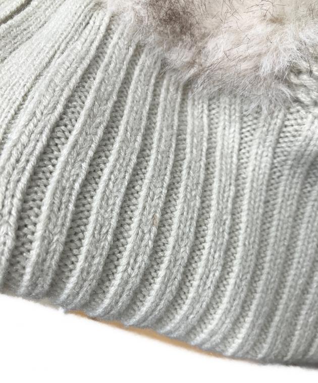 中古・古着通販】LAGUA GEM (ラグアジェム) CABLE KNIT FAUX FUR
