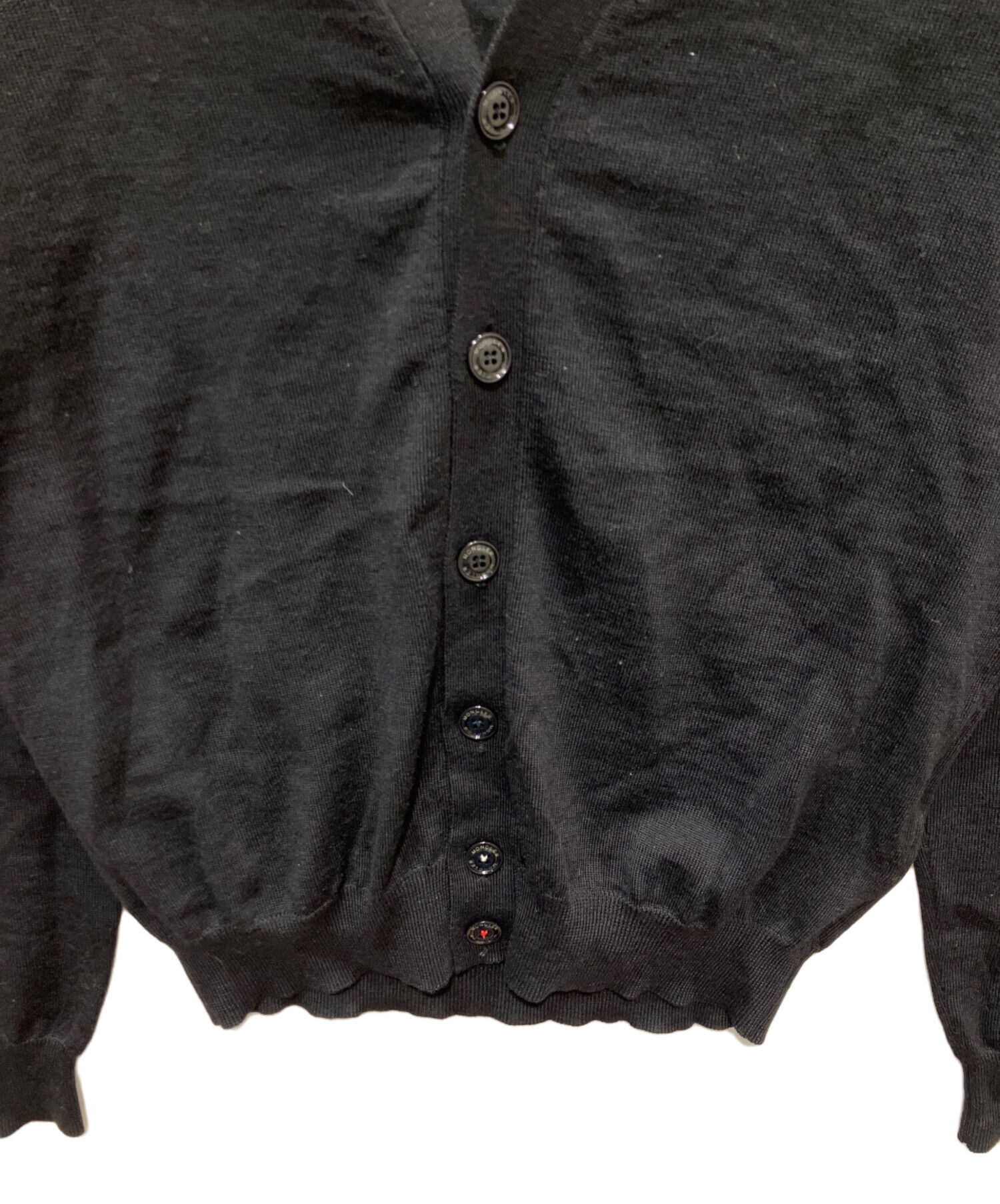中古・古着通販】MONCLER (モンクレール) ニットカーディガン ブラック