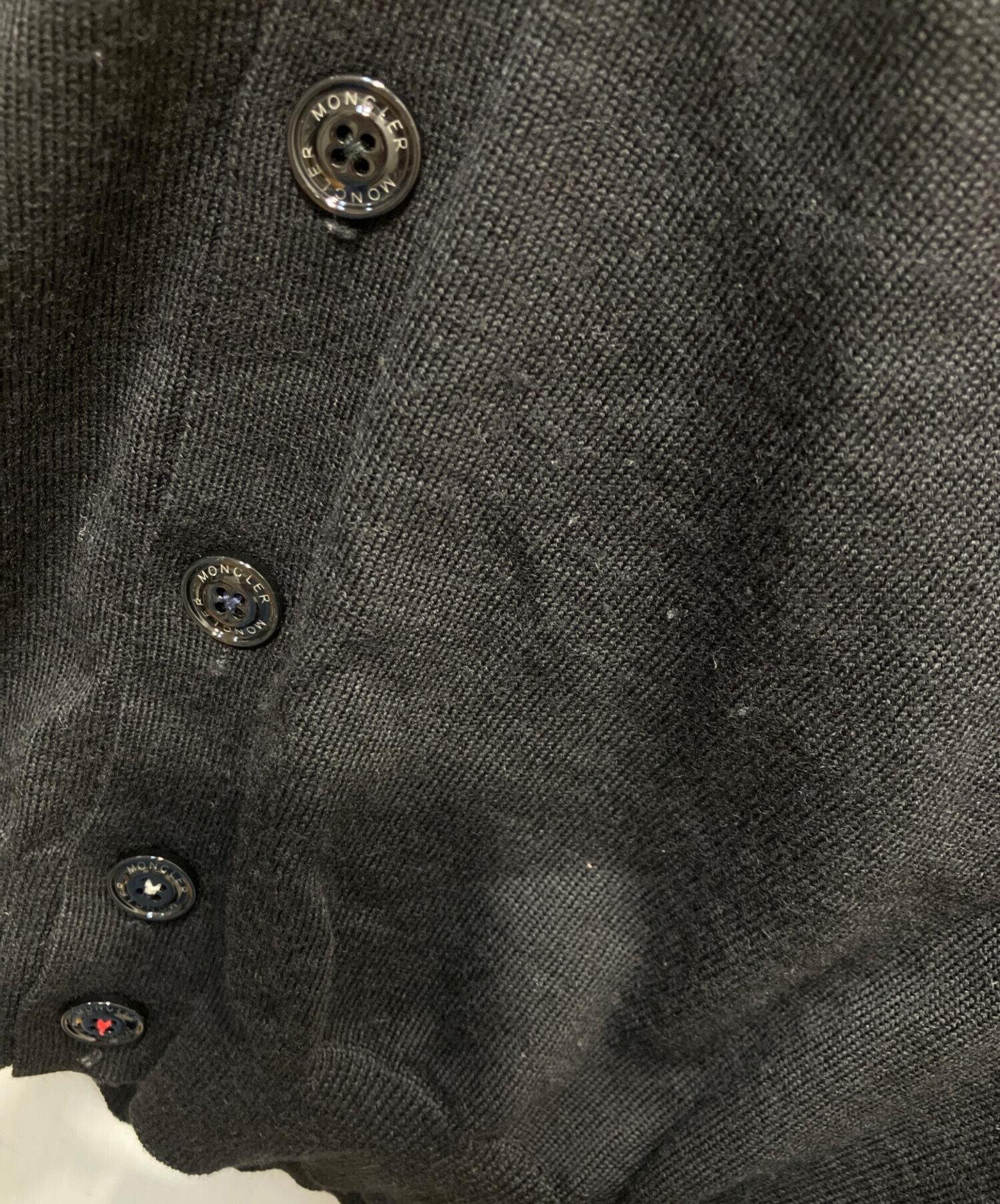 中古・古着通販】MONCLER (モンクレール) ニットカーディガン ブラック