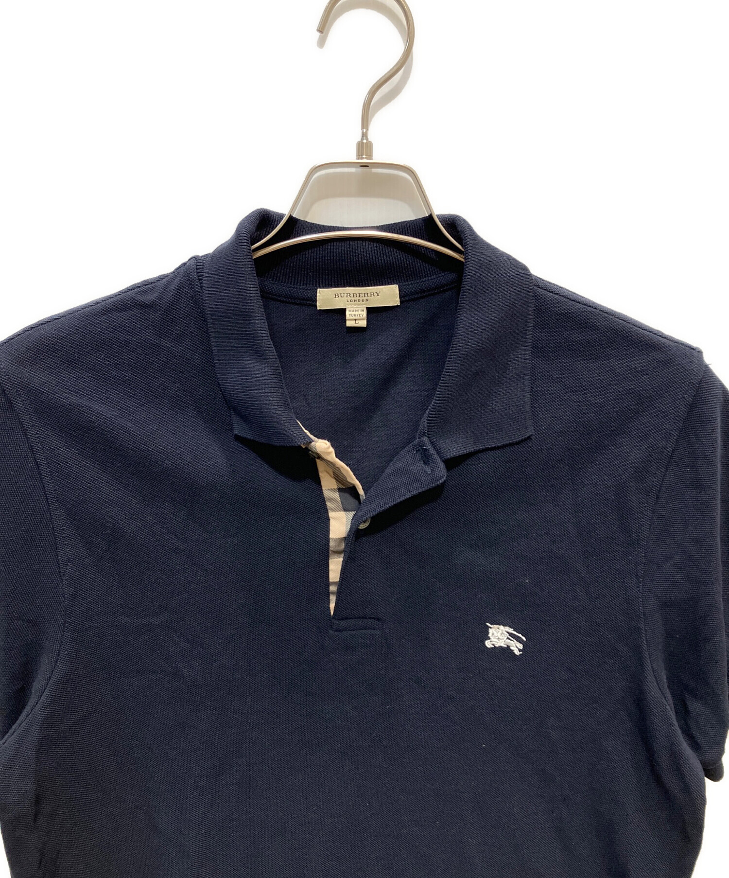中古・古着通販】BURBERRY (バーバリー) ポロシャツ ブラック サイズ