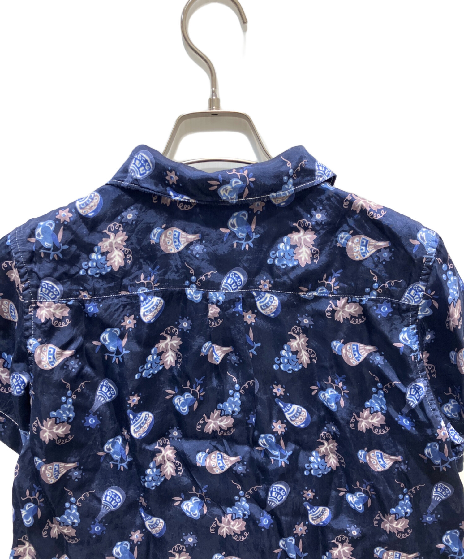 トリココムデギャルソン　チュニック　半袖　レースアップ　ネイビー 中古・古着通販】tricot COMME des GARCONS (トリココムデギャルソン